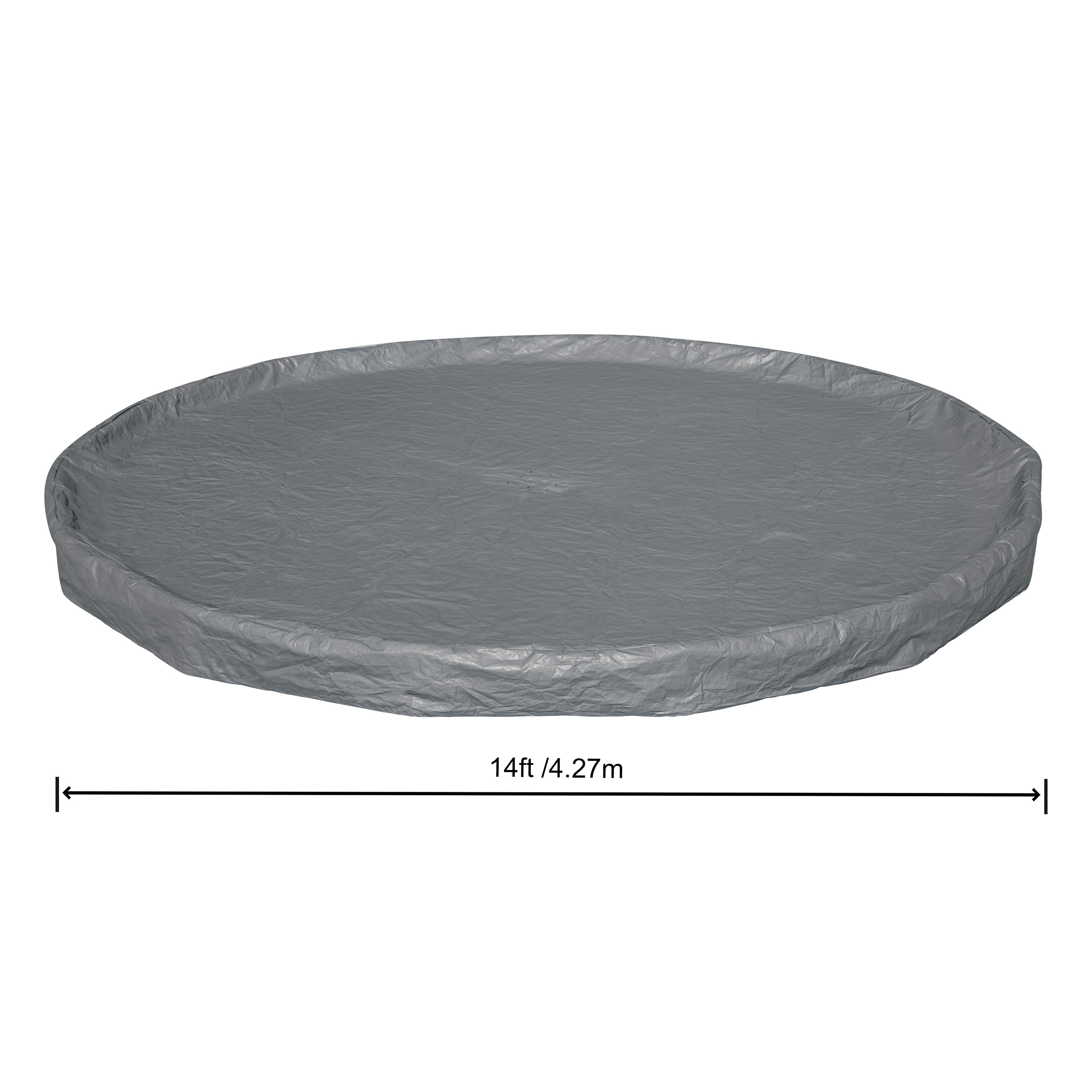 Winterfeste Premium Abdeckplane Ø 427 cm, grau, rund