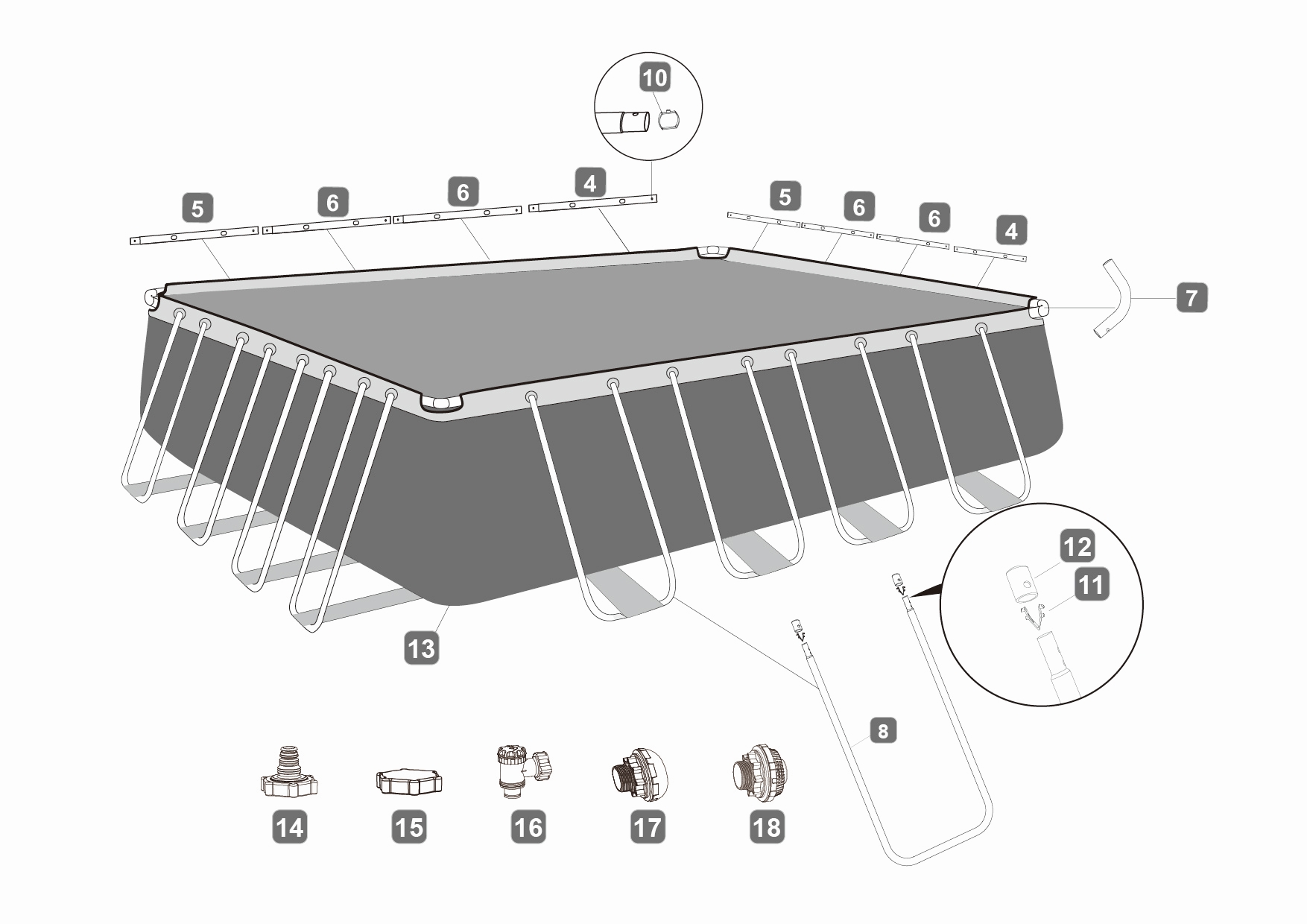 Bestway® Spare Part Pool cover 488cm x 488cm