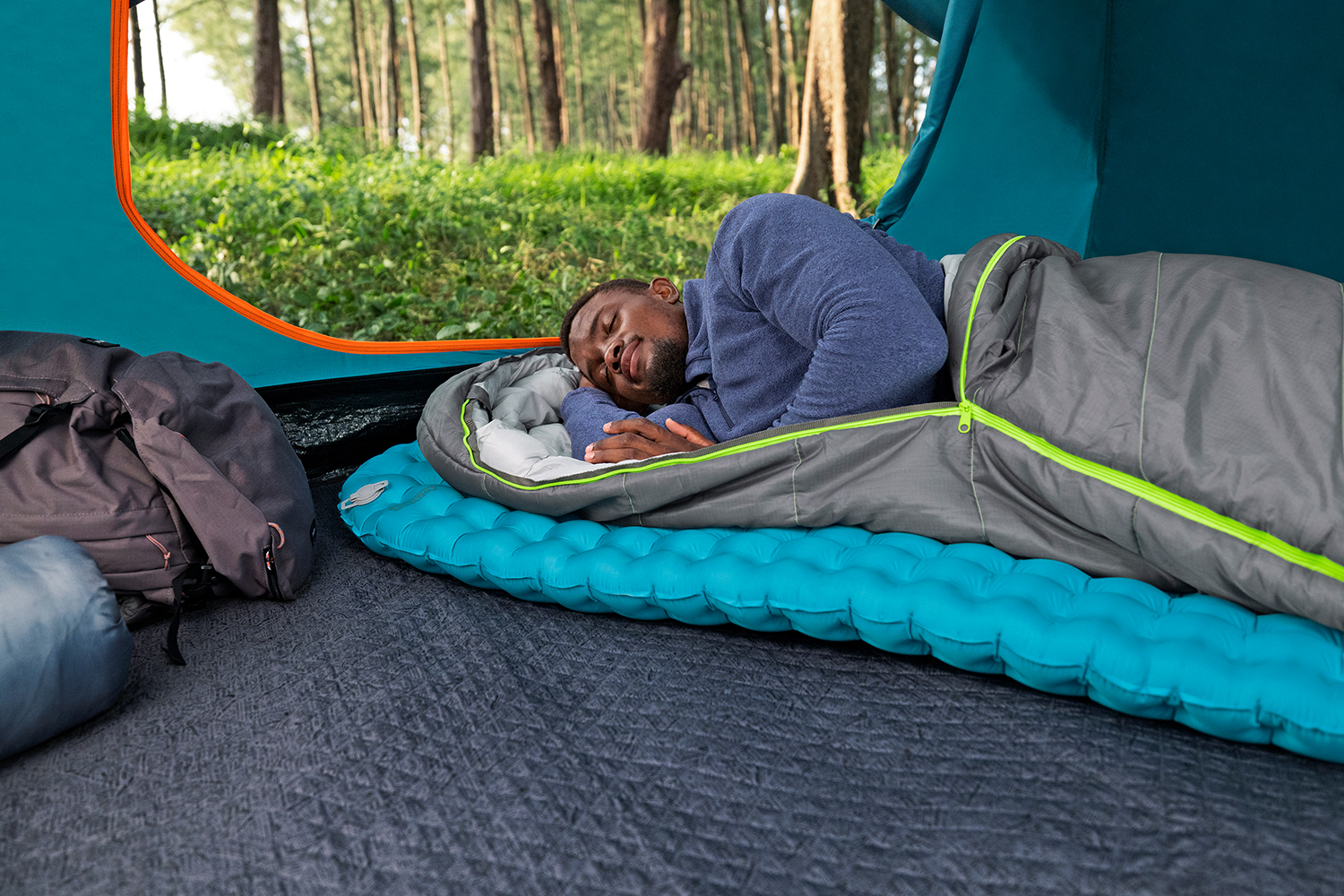 Aufblasbare Single-XL-Isomatte AlpineLite™ für Mumienschlafsäcke 183 x 63,5 x 7,5 cm Aufblasbare Single-XL-Isomatte AlpineLite™ für Mumienschlafsäcke 183 x 63,5 x 7,5 cm