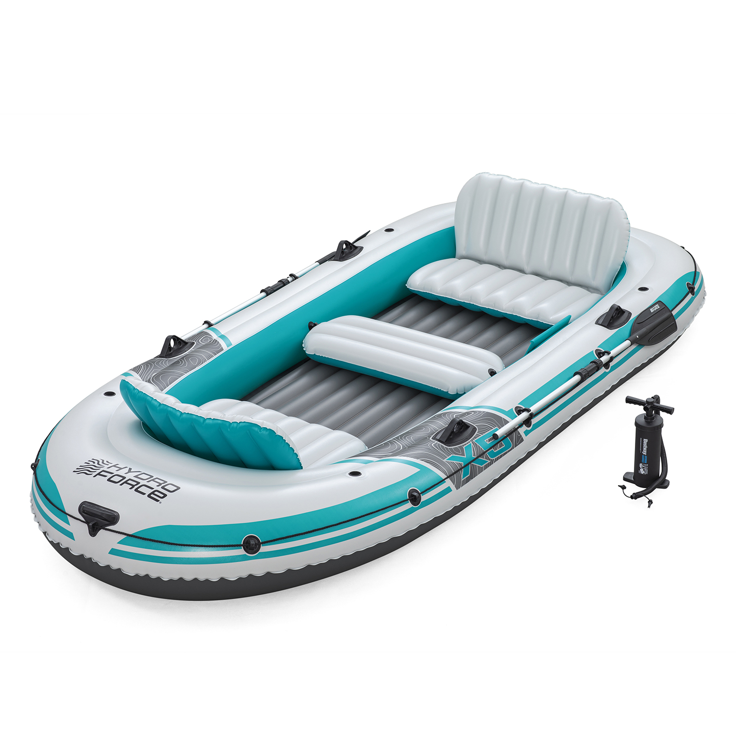 Hydro-Force™ Schlauchboot Komplett-Set Adventure Elite™ X5 364 x 166 x 45 cm