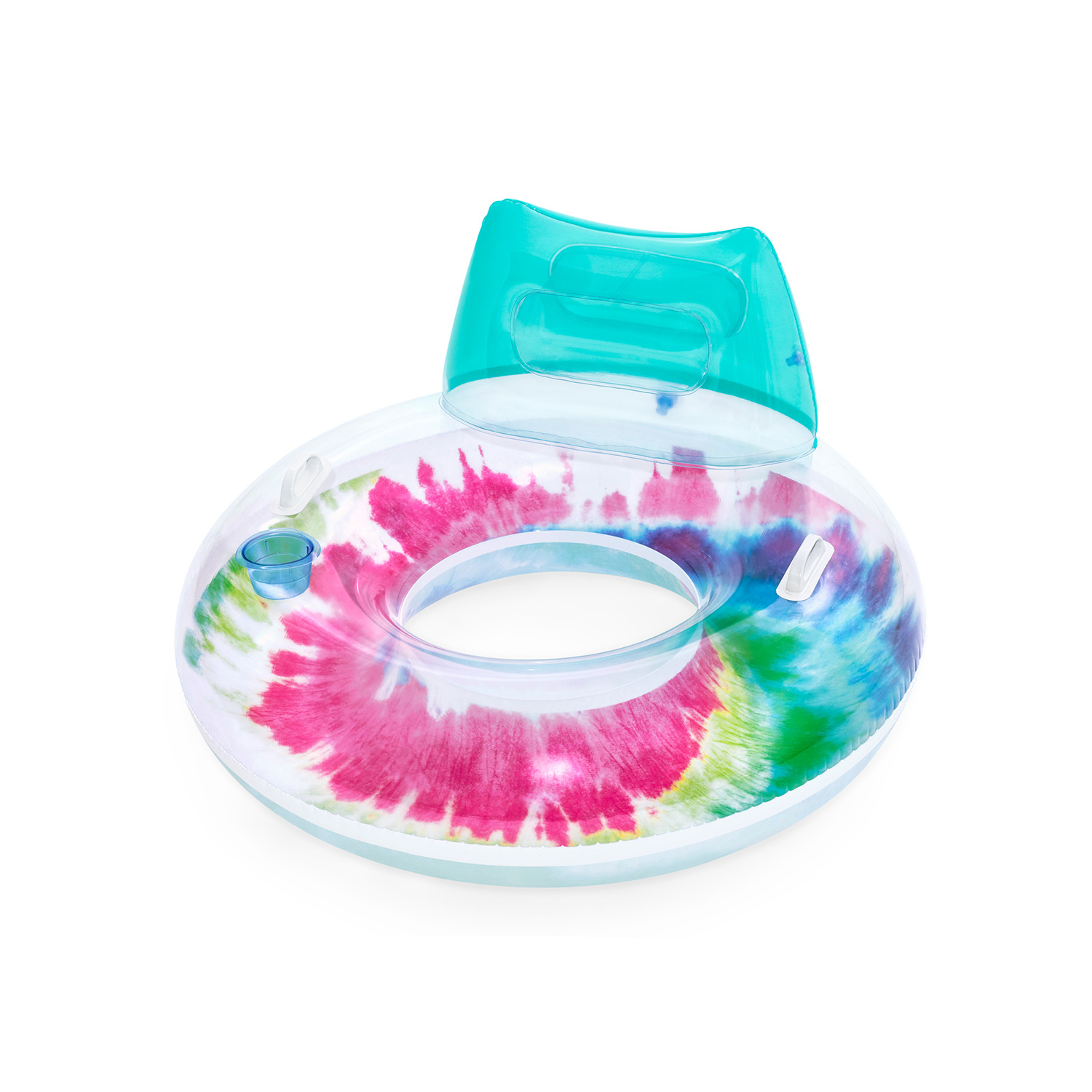 Schwimmring Tie Dye mit Kopfstütze 118 x 117 cm