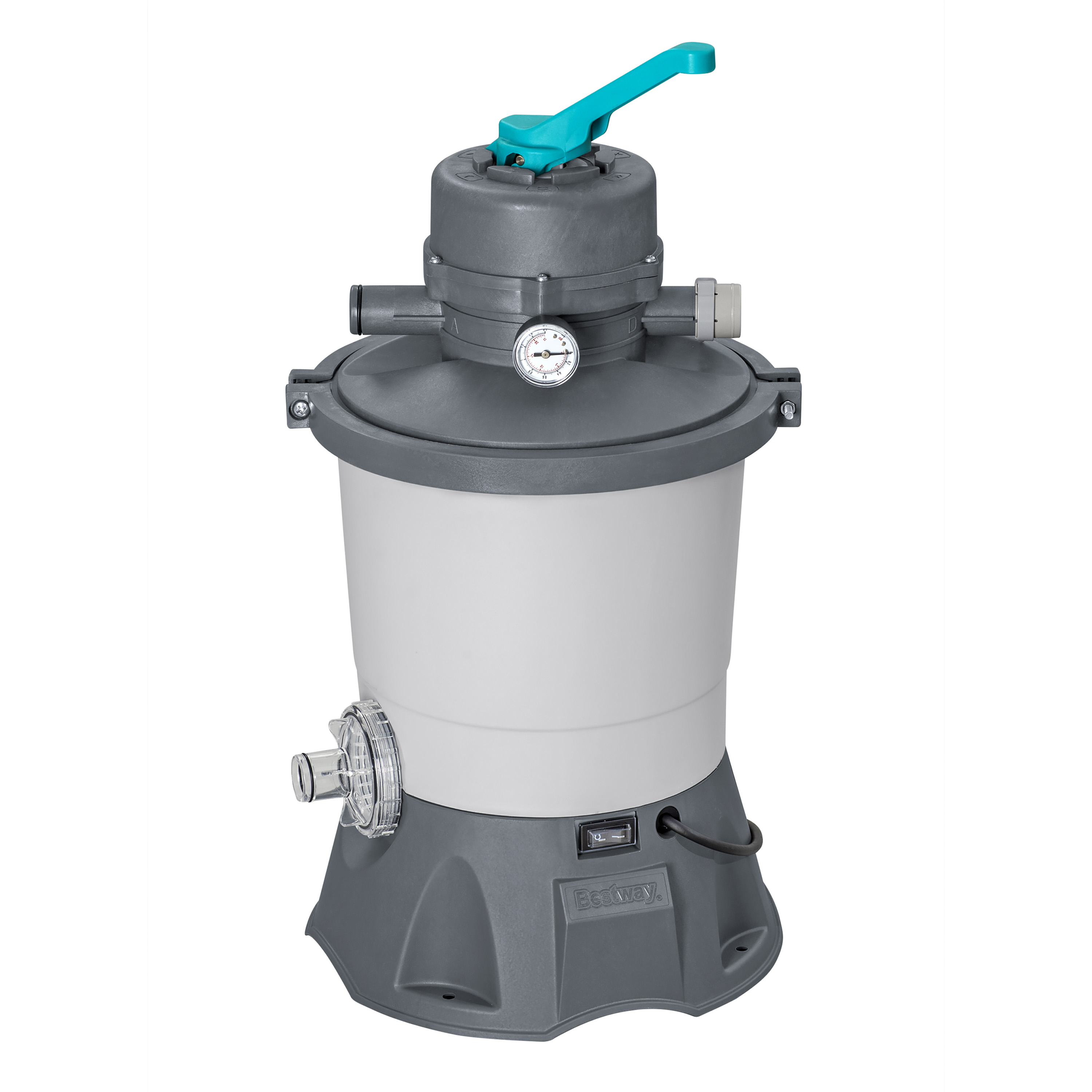 Steel Pro MAX™ Frame Pool Set mit Sandfilteranlage 404 x 201 x 100 cm, grau, eckig