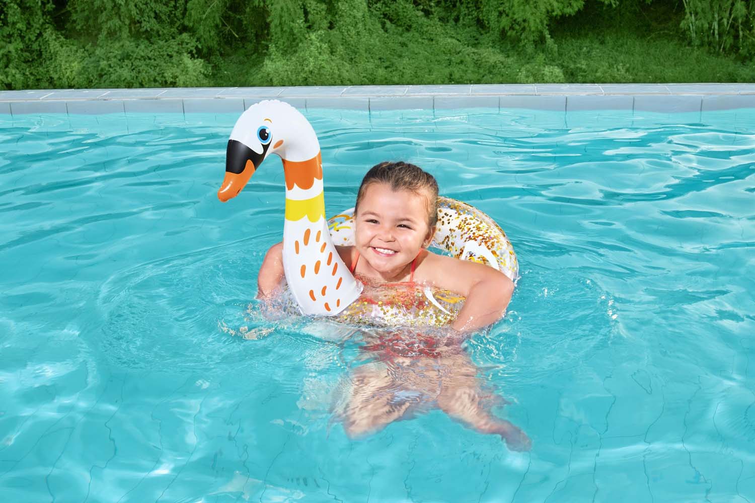Schwimmring Shimmer 'n Float™ mit Tierkopf, sortiert