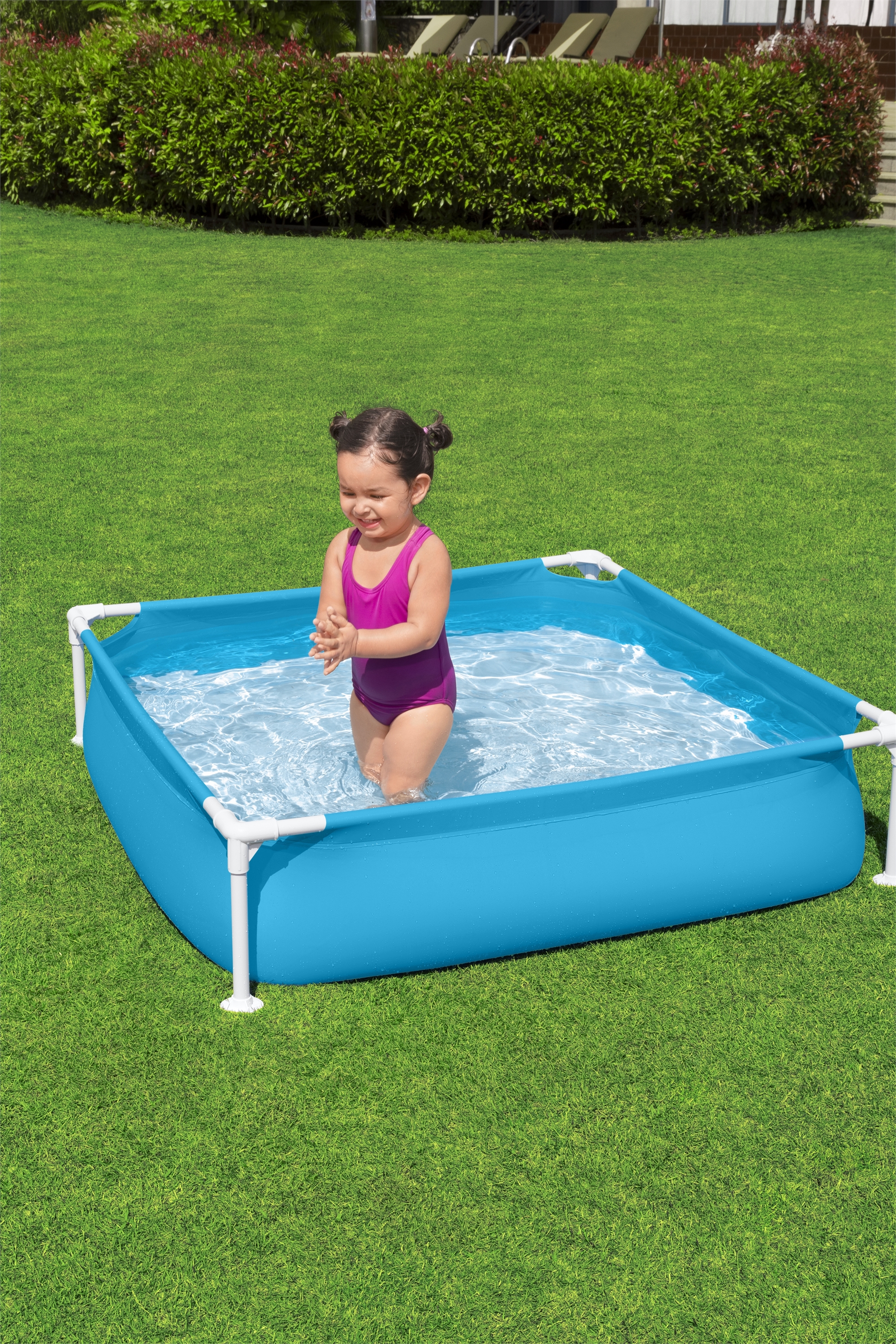 My First Frame Pool 122 x 122 x 30,5 cm, blau , eckig