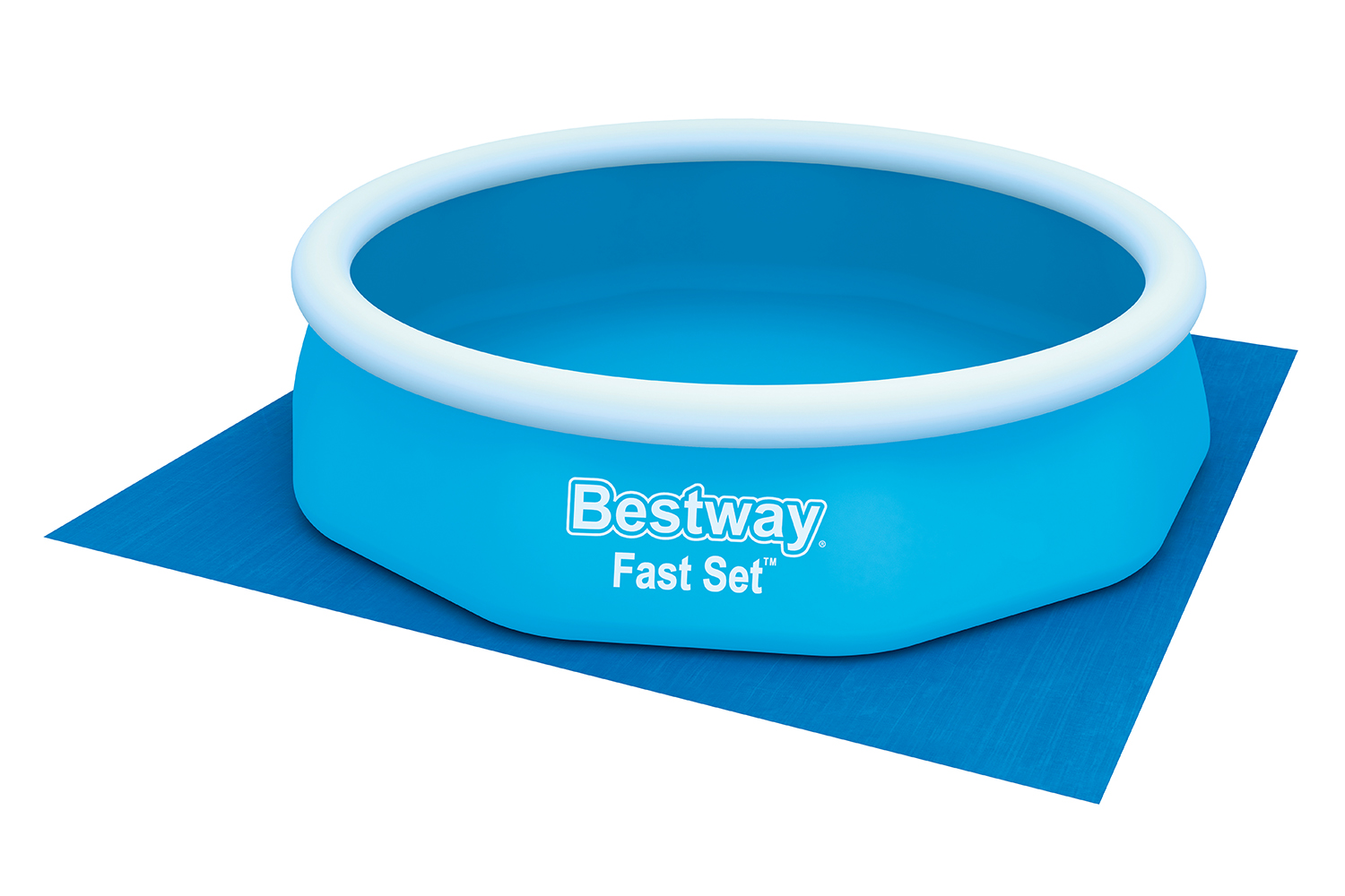 Flowclear™ PE- Bodenplane 335 x 335 cm, blau, quadratisch