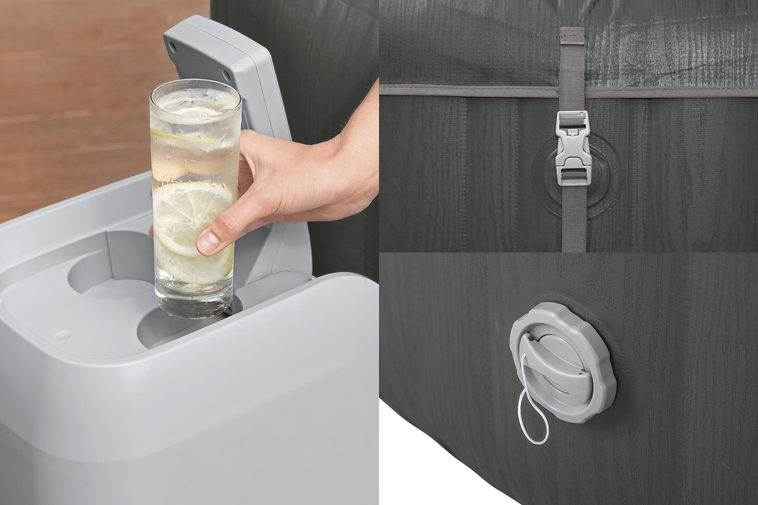 LAY-Z-SPA® XXL WLAN-Whirlpool Mauritius AirJet™ 270 x 180 x 71 cm, oval
