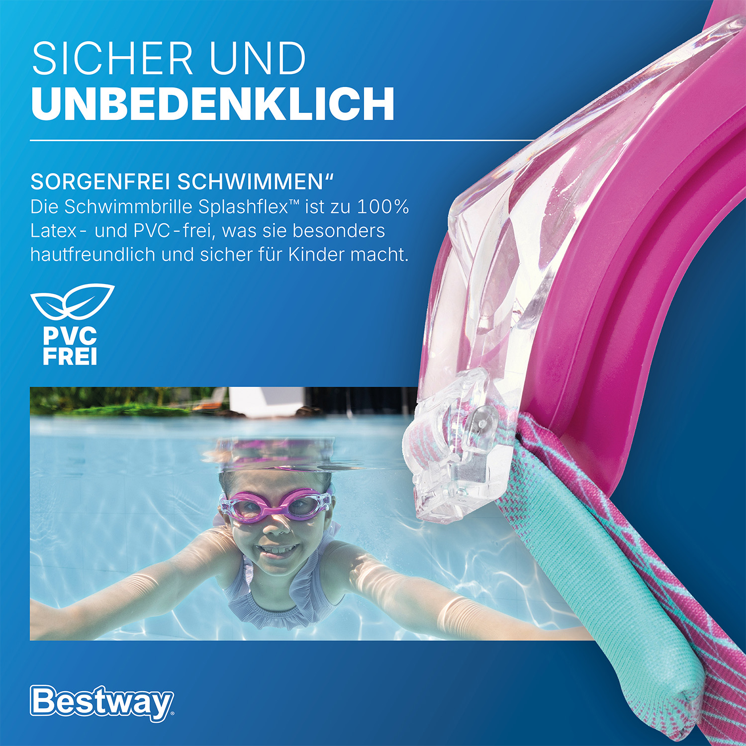 Schwimmbrille Splashflex™ ab 7 Jahren Pink