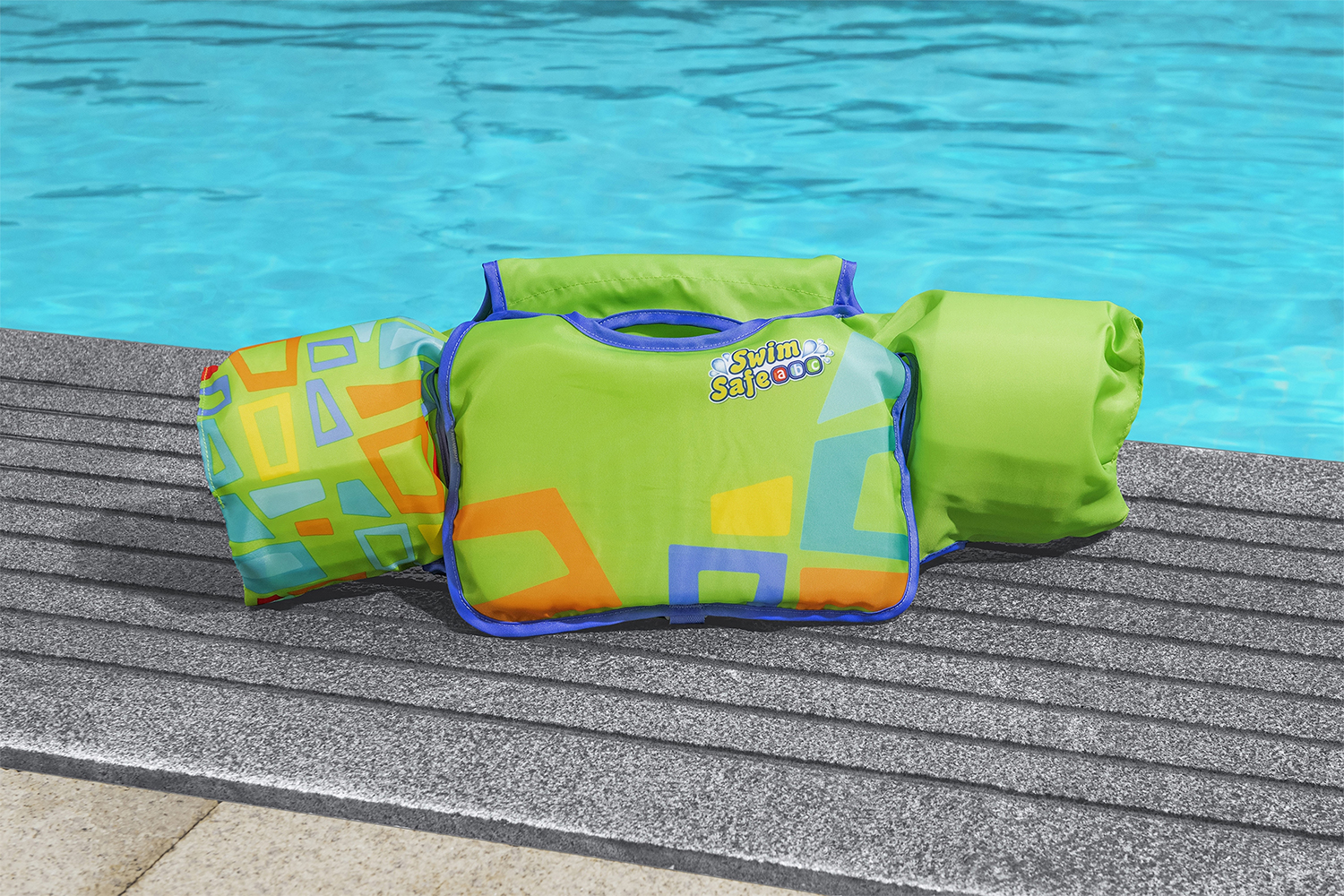 Swim Safe ABC™ Schwimmflügelweste Stufe B AquaStar™ mit Textilbezug 3-6 Jahre, sortiert