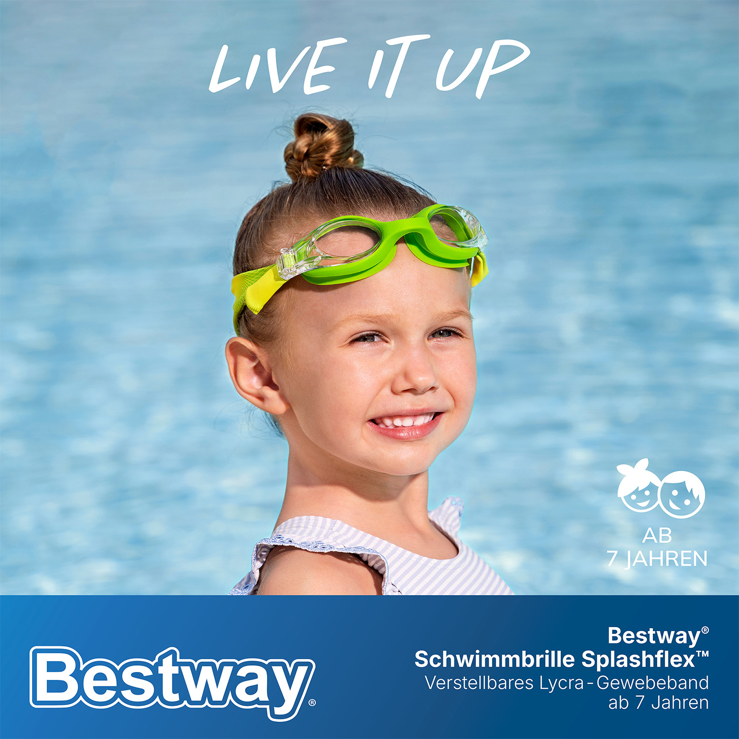 Schwimmbrille Splashflex™ ab 7 Jahren, Grün