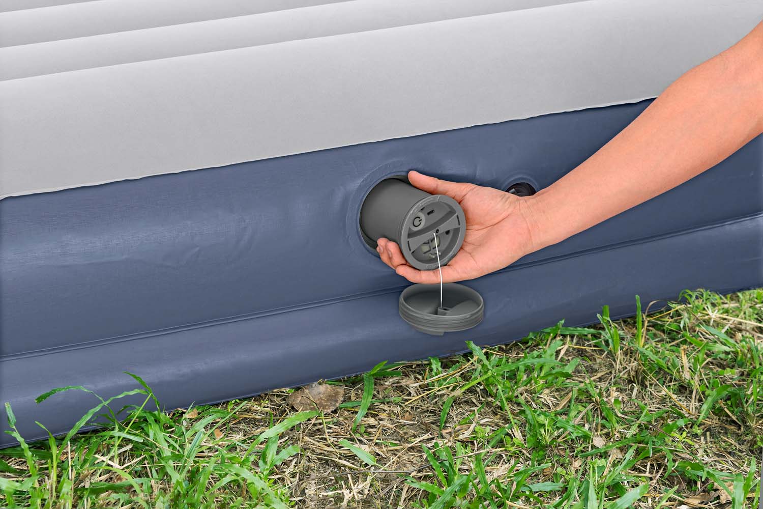 TriTech™ Doppelluftbett mit mobiler, akkubetriebener Elektropumpe 203 x 152 x 36 cm