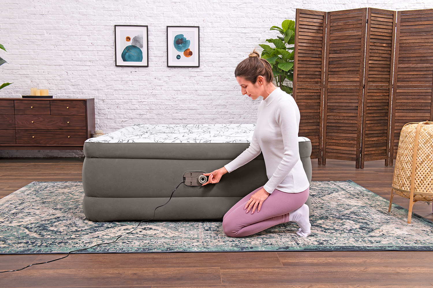 TriTech® Doppelluftbett Fashion Flock™ mit integrierter Elektropumpe 203 x 152 x 56 cm TriTech® Doppelluftbett Fashion Flock™ mit integrierter Elektropumpe 203 x 152 x 56 cm