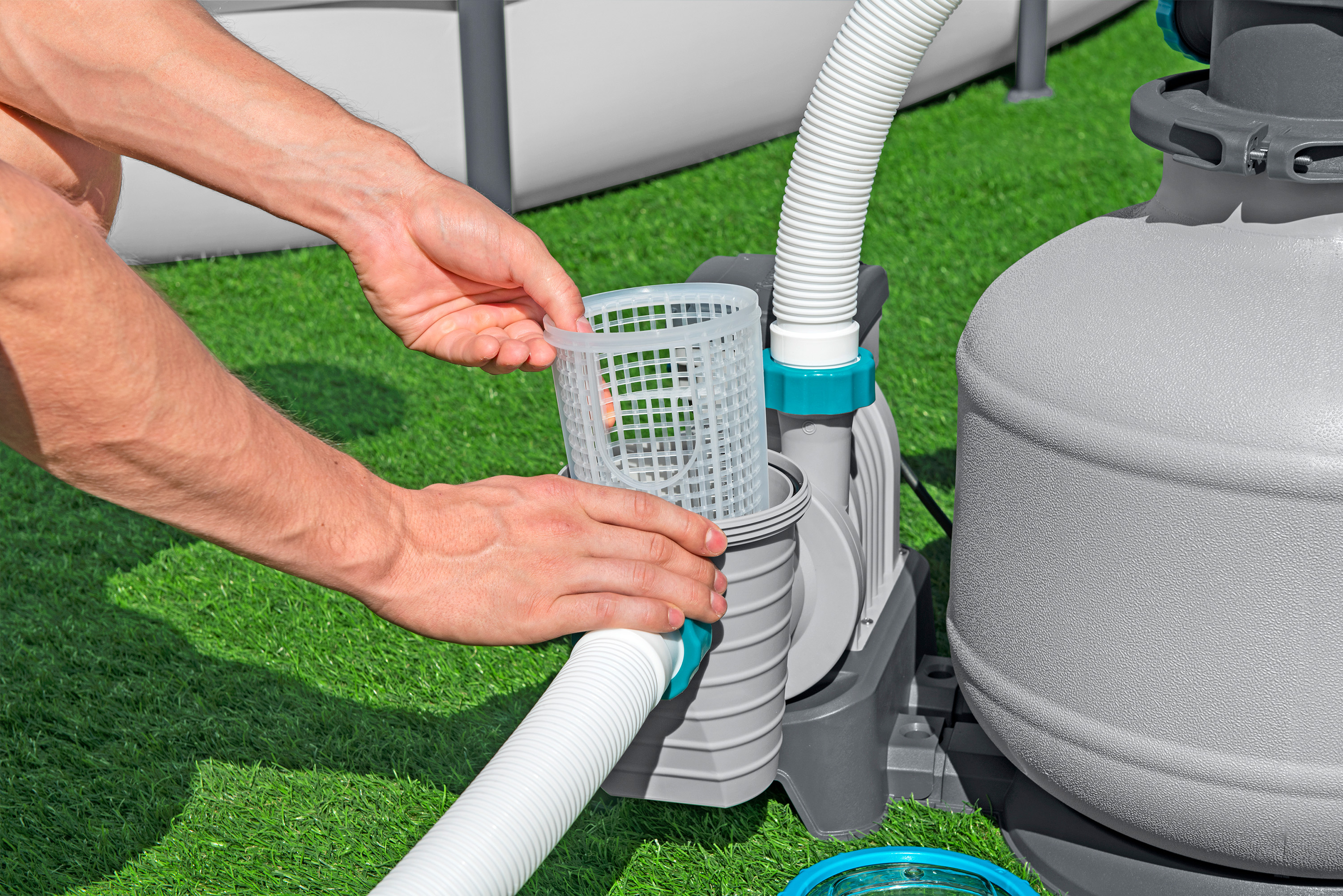 Sandfilteranlage mit Zeitschaltuhr 6.056 l/h, 230 W