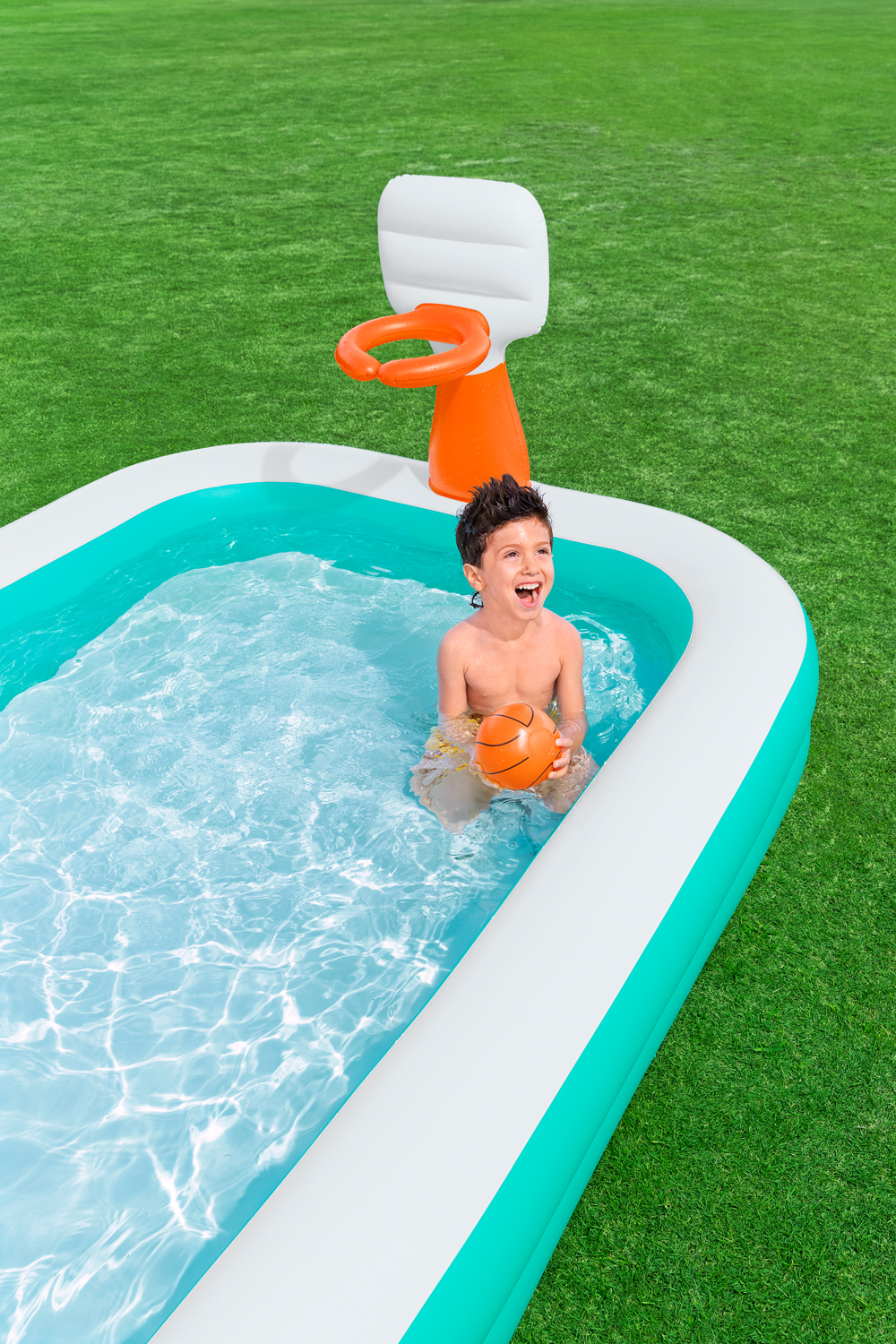 Family Pool Dunk N' Splash™ mit Basketballkörben 251 x 168 x 102 cm