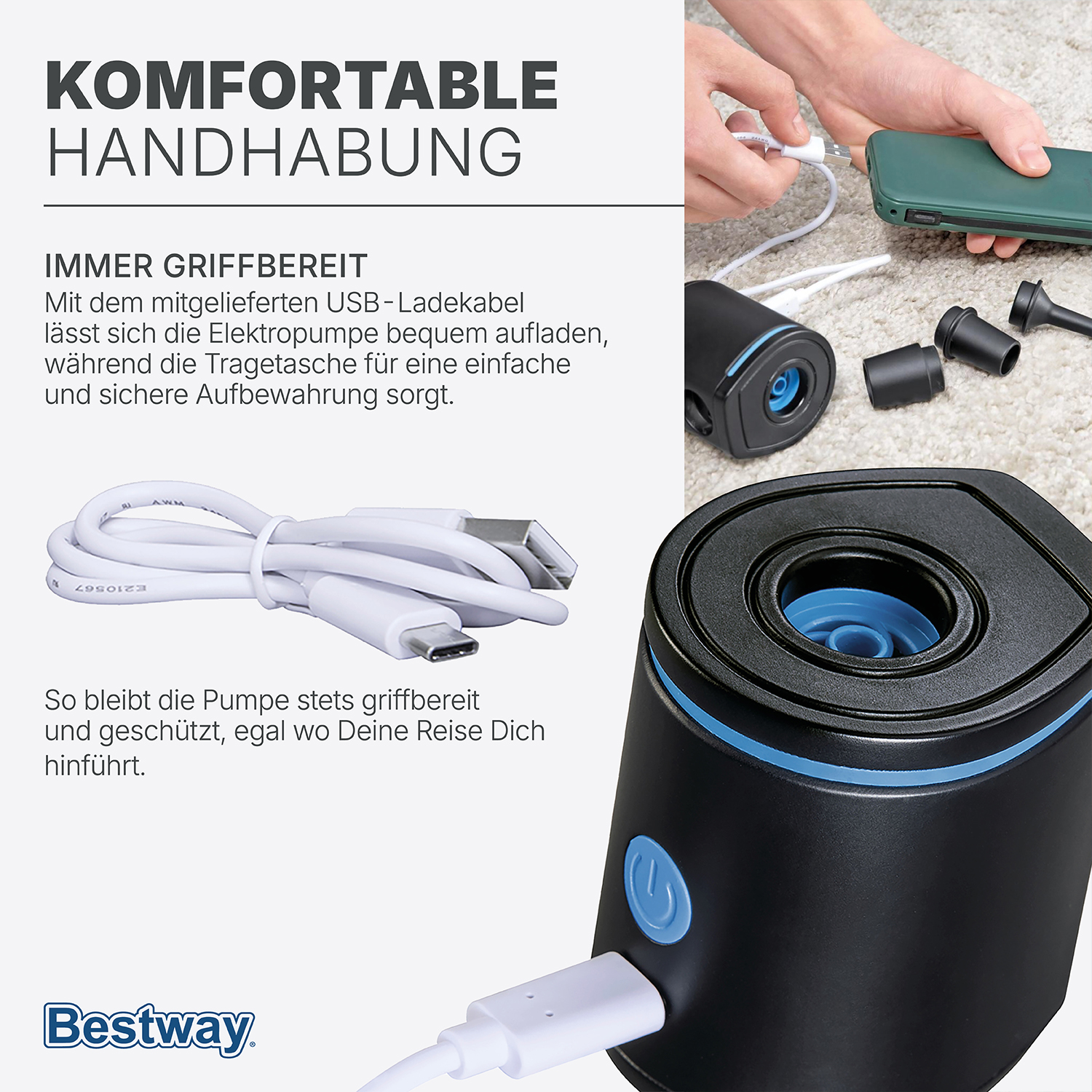 PowerTouch Pocket™ USB-Elektropumpe 90 l/min PowerTouch Pocket™ USB-Elektropumpe 90 l/min