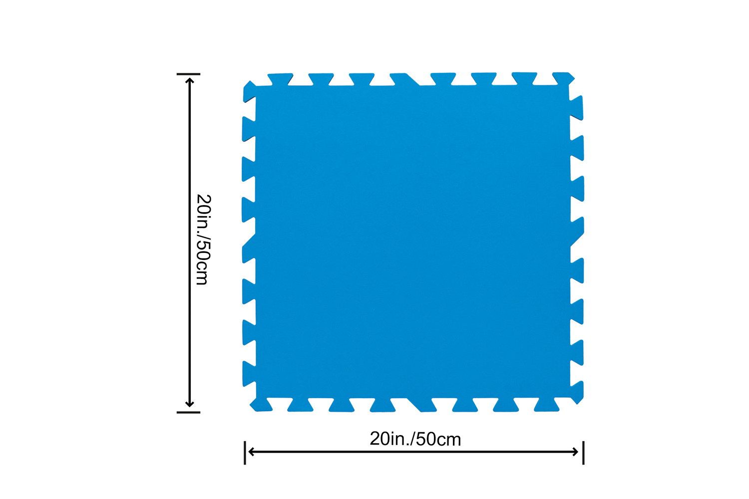 Pool-Bodenschutzfliesen Set 9 Stück á 50 x 50 cm, blau