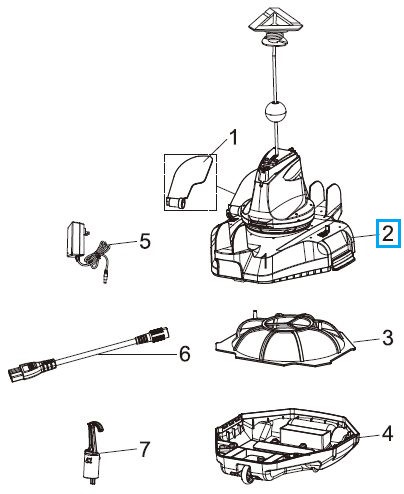 Bestway® Spare Part Top cover and rotatable head for Flowclear™ AquaGlide suction robot (58620)