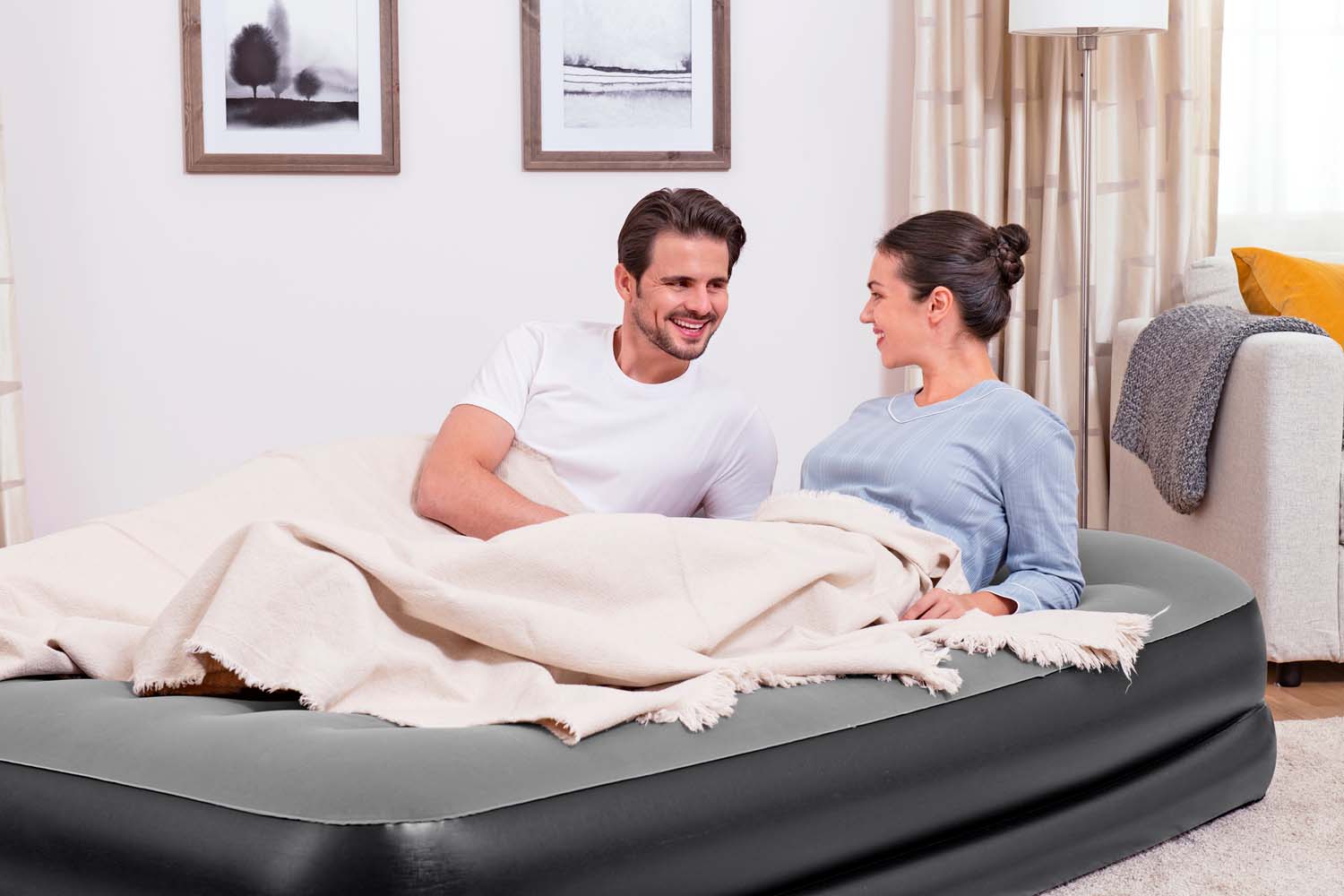 TriTech™ Doppelluftbett mit integrierter Elektropumpe 203 x 152 x 46 cm