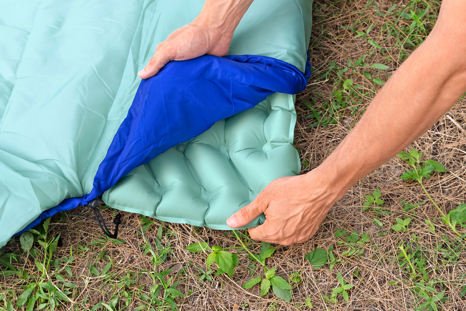 2-in-1-Schlafsack Wanderlite™ mit integrierbarer, aufblasbarer Isomatte 203 x 75 x 9 cm