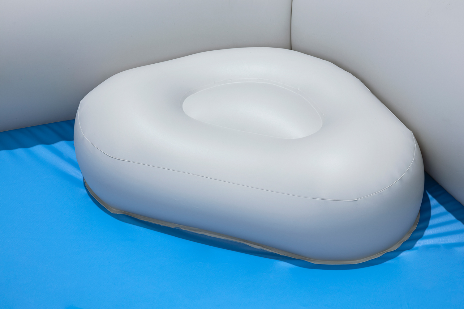 TruPrint™ Family Pool 213 x 206 x 53 cm, Steinwand-Optik (Cremegrau)