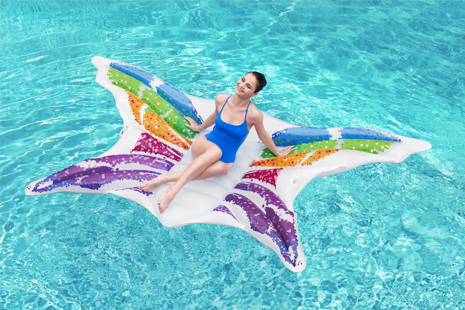 Bestway® 9'8" x 6'4"/2.94m x 1.93m Rainbow Butterfly Pool Float