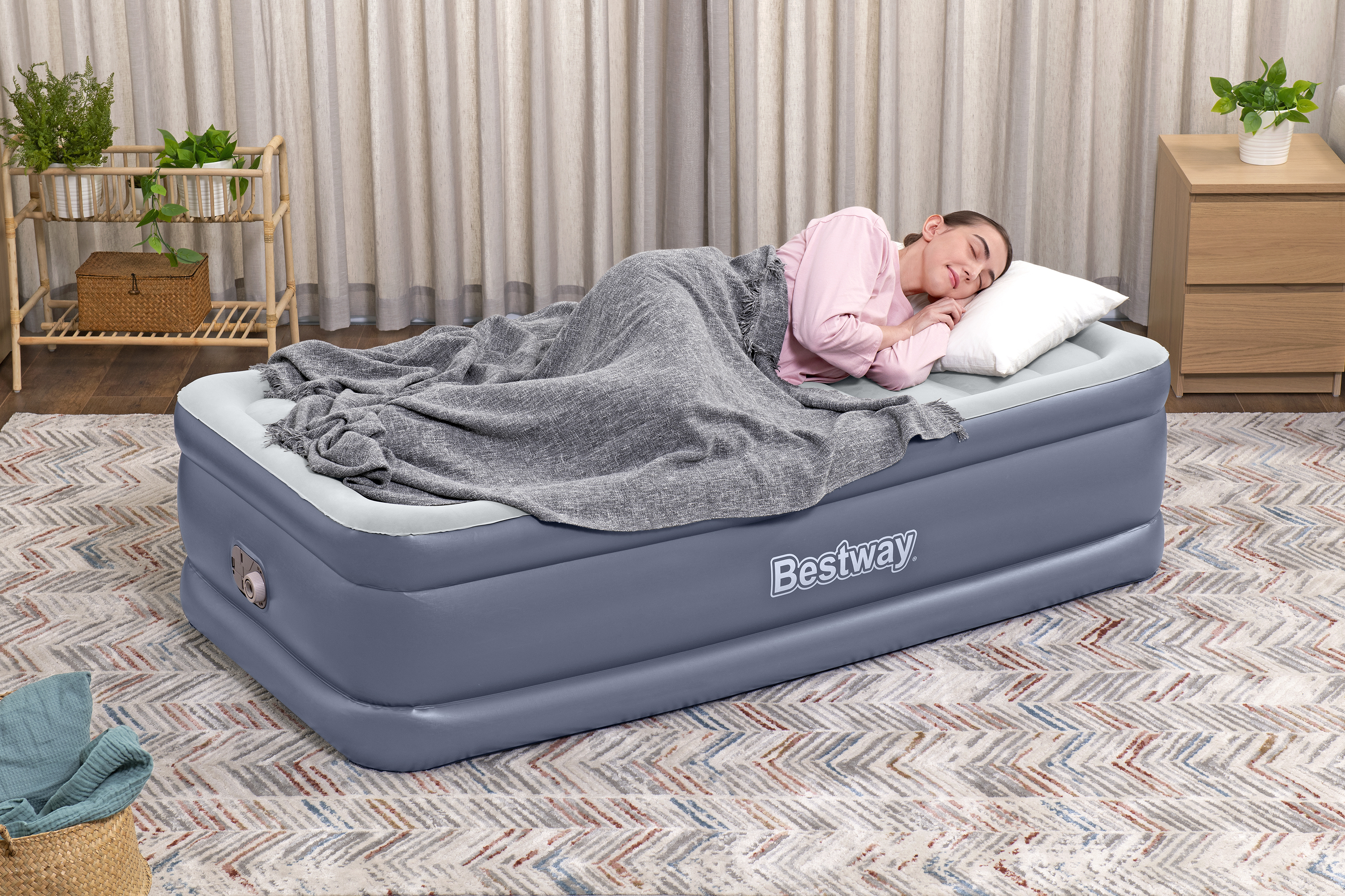 TriTech® Single-Luftbett mit integrierter Elektropumpe 191 x 97 x 51 cm