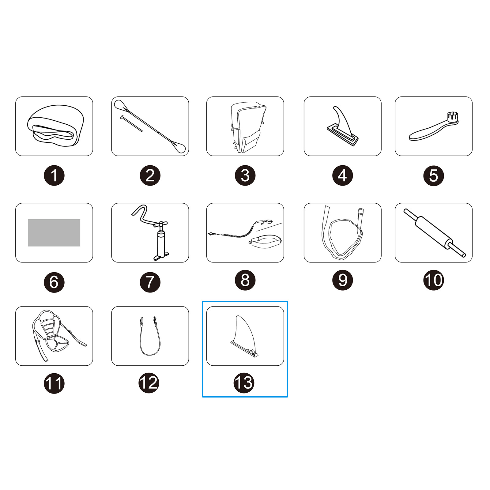 Bestway® Ersatzteil Finne (abnehmbar) für Hydro-Force™ SUP's 6532E
