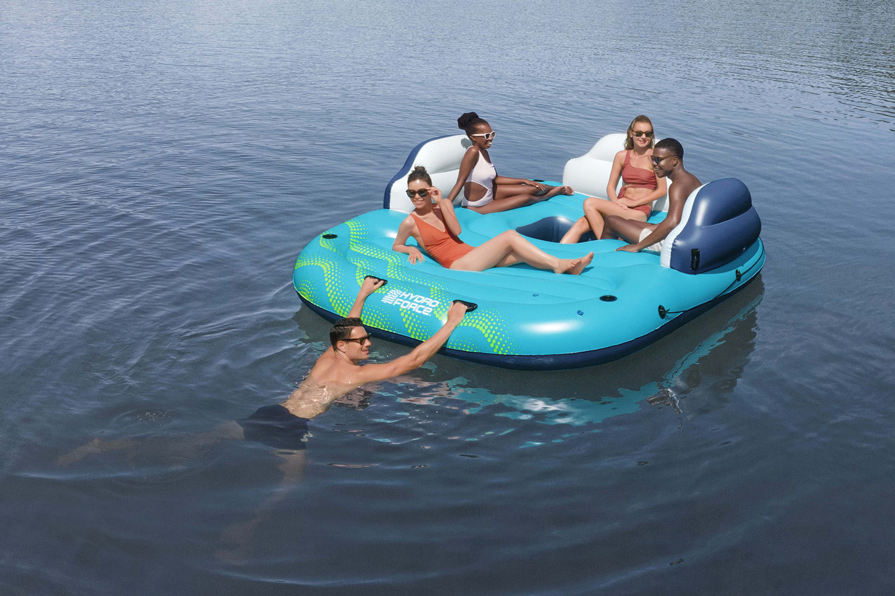Hydro Force®  5 Personen Badeinsel Sonnenlounge 280 x 257 x 81 cm