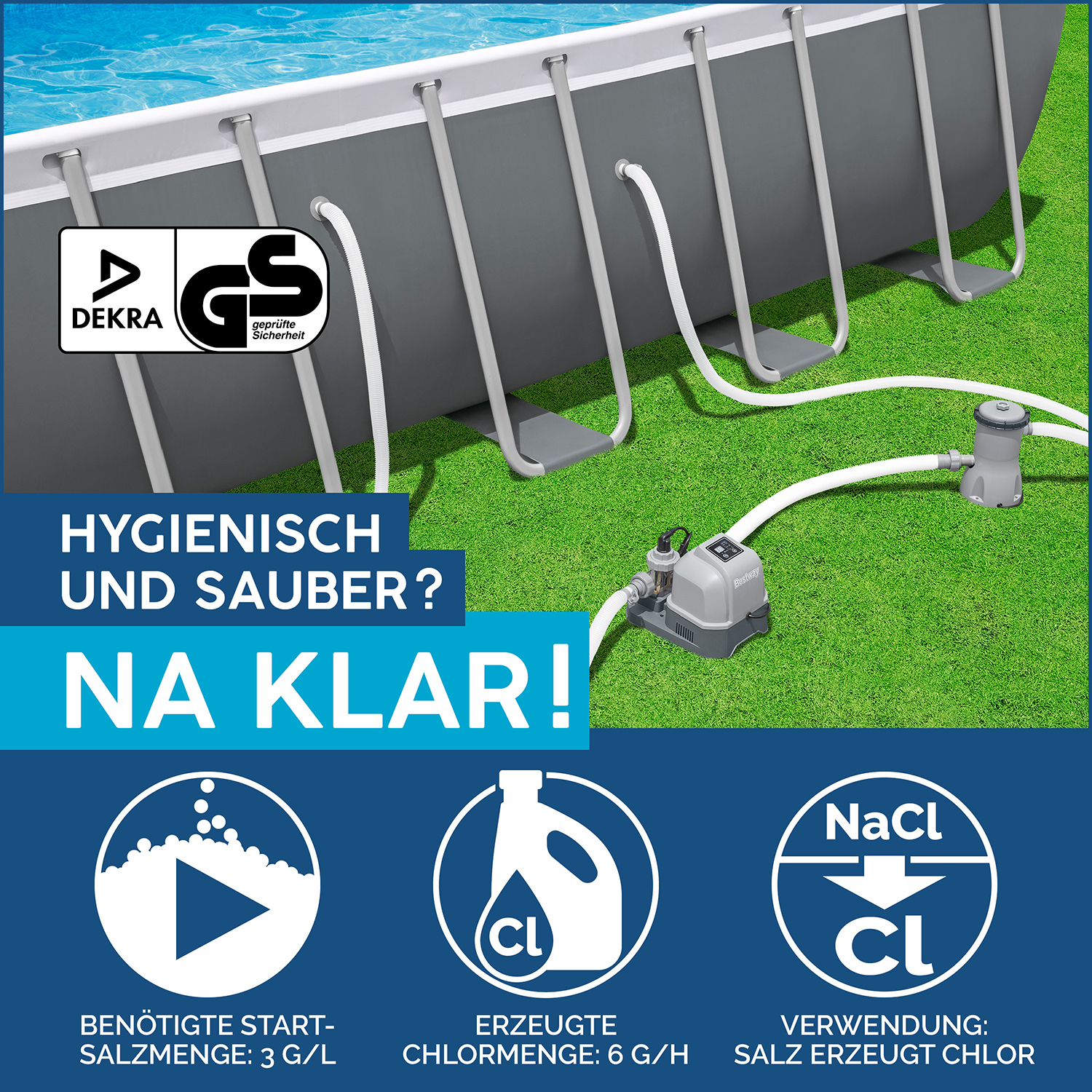 Salzwasseranlage Hydrogenic™ 6 g/h, 80 W