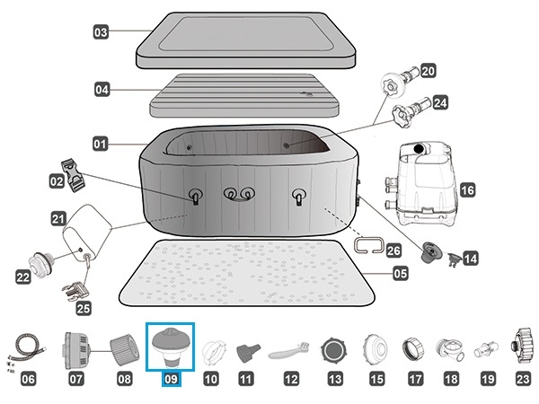 Bestway® Spare Part  5" Chemical Floater For SPA