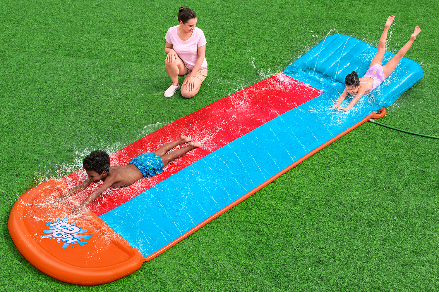 H2OGO!® Tsunami Splash Ramp™ 2-Personen-Wasserrutsche 472 x 140 x 30,5 cm