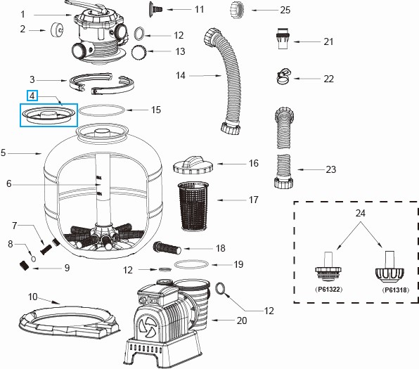 Bestway® Spare Part Sand shield (fill only) for various Flowclear™ sandfilter units