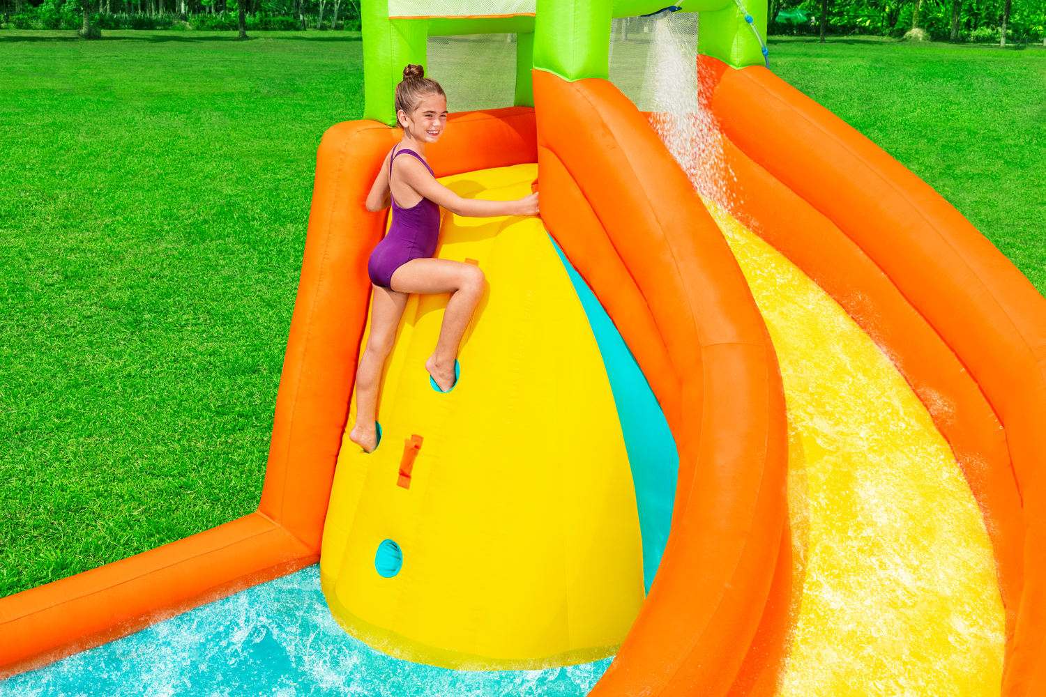 H2OGO!® Mega-Wasserpark mit Dauergebläse Canopy Cover™ 426 x 369 x 264 cm