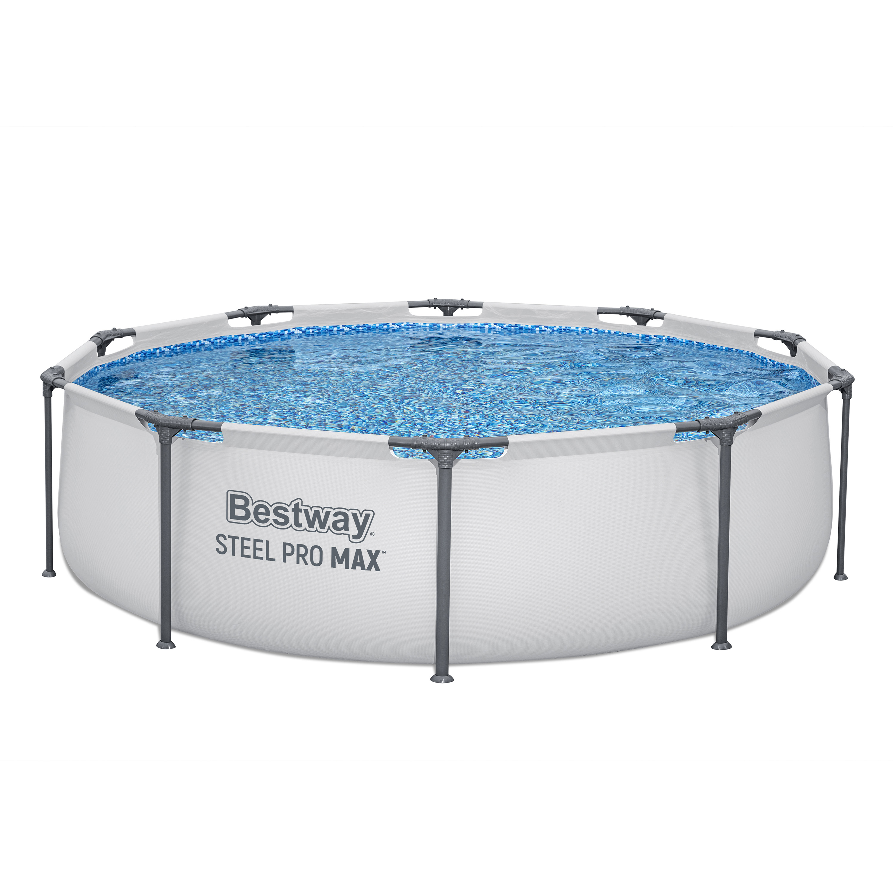 Steel Pro MAX™ Frame Pool ohne Pumpe Ø 305 x 76 cm, lichtgrau, rund
