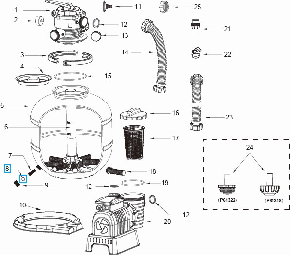 Bestway® Spare Part Drain valve gasket for Flowclear™ sand filter unit (exept 2.006 / 3.028 l/h) Bestway® Spare Part Drain valve gasket for Flowclear™ sand filter unit (exept 2.006 / 3.028 l/h)