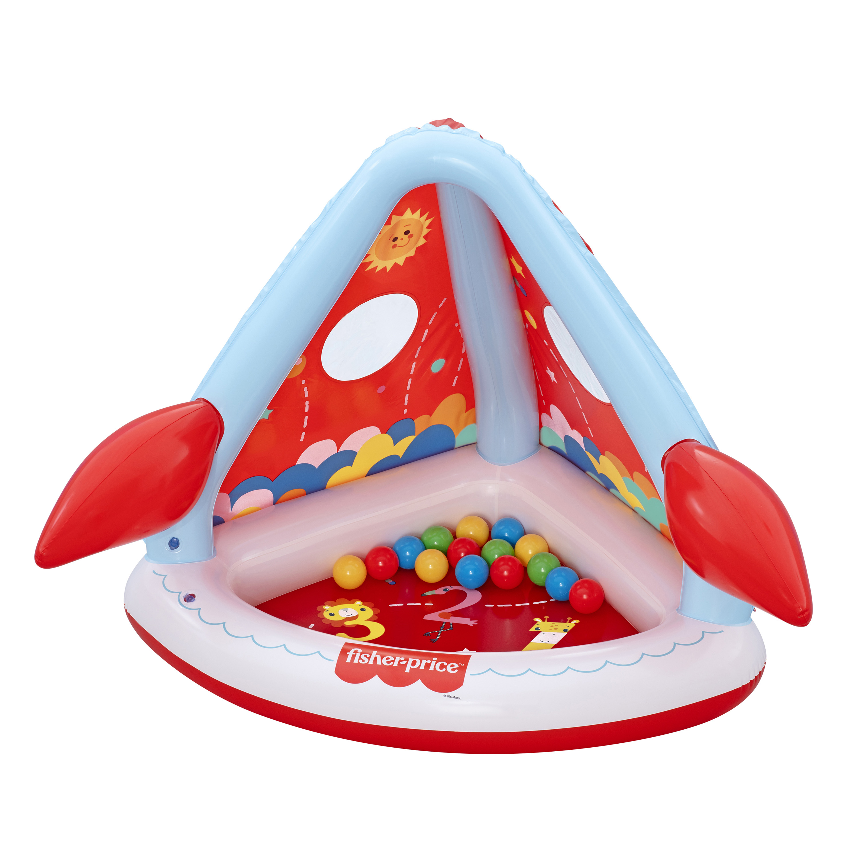 Bällebad Mondrakete 114 x 89 x 91 cm