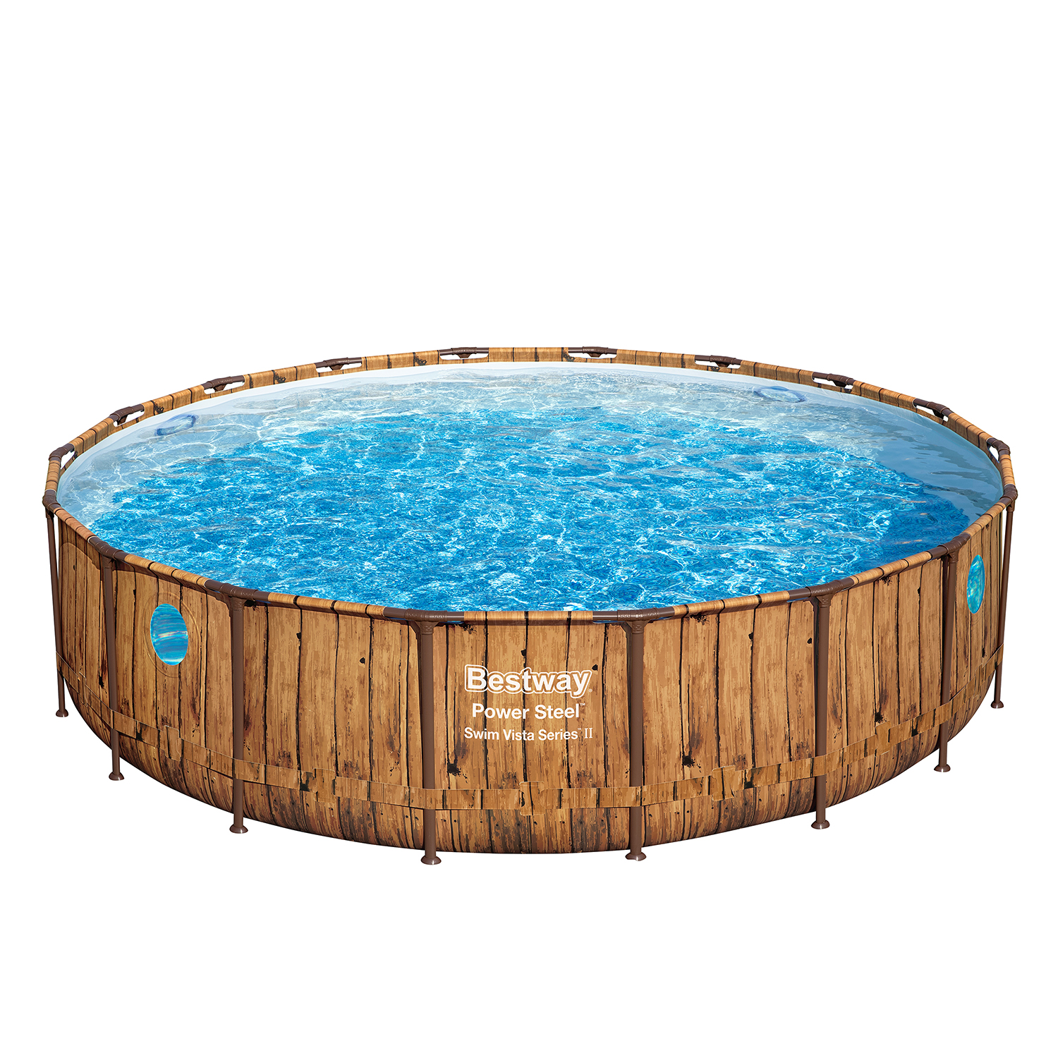 Power Steel™ Swim Vista Series™ Solo Pool ohne Zubehör Ø 549 x 122 cm, Holz-Optik (Pinie), rund