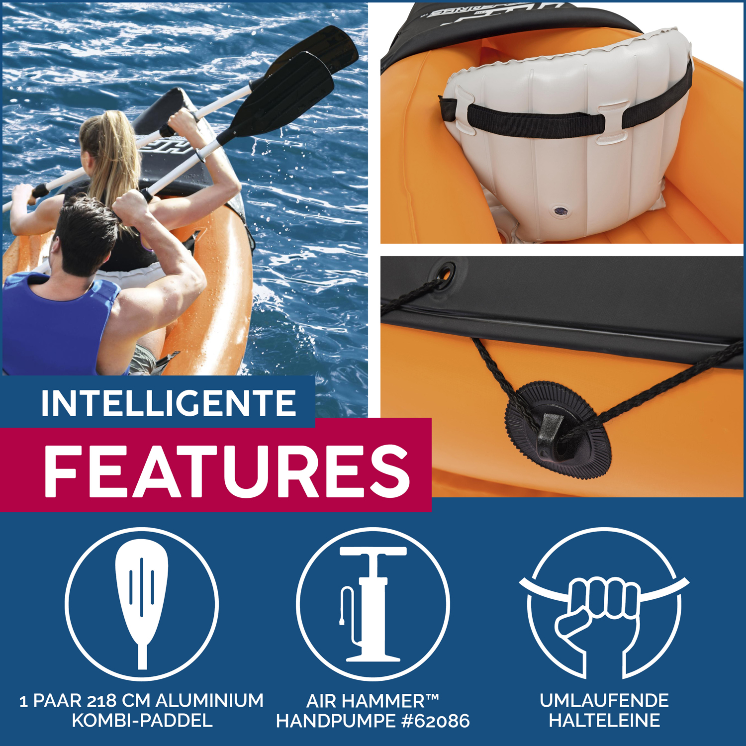 Hydro-Force™ Kajak-Set Lite-Rapid™ X2 321 x 88 x 44 cm 