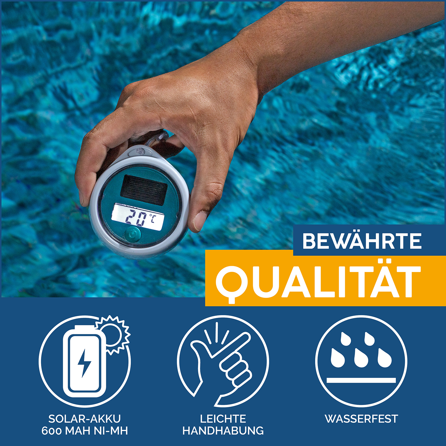 Poolthermometer mit digitaler Anzeige
