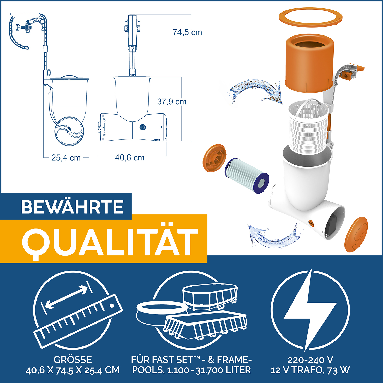 Flowclear™ 1050gal Skimatic Filter Pump