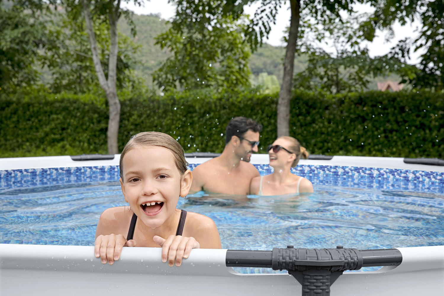 Steel Pro MAX™ Solo Pool ohne Zubehör Ø 457 x 122 cm, lichtgrau, rund 
