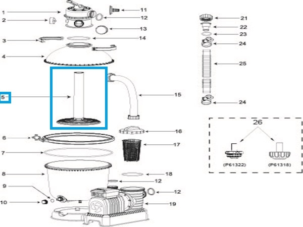Bestway® Spare Part Hub forSandliter 58400