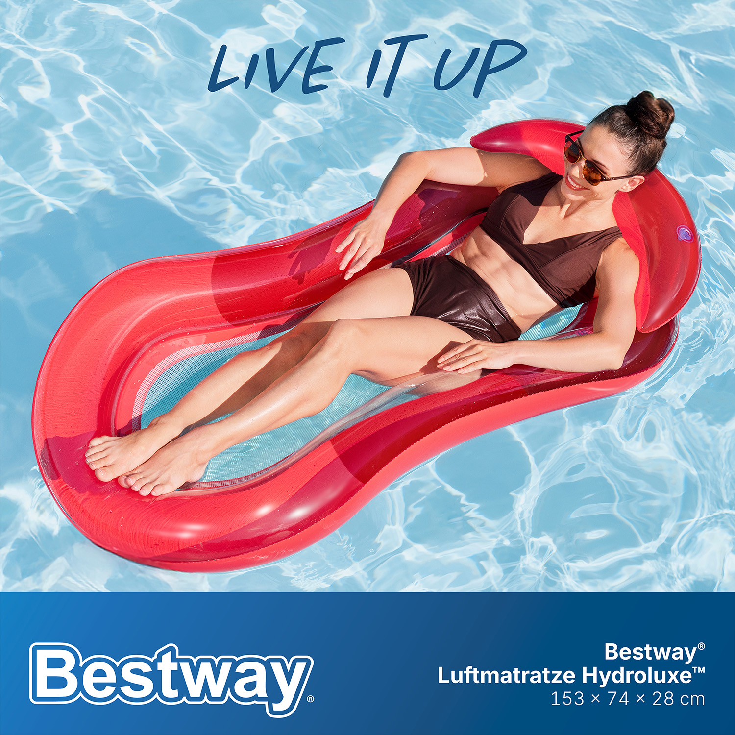 Luftmatratze Hydroluxe™ 160 x 84 cm, Rot