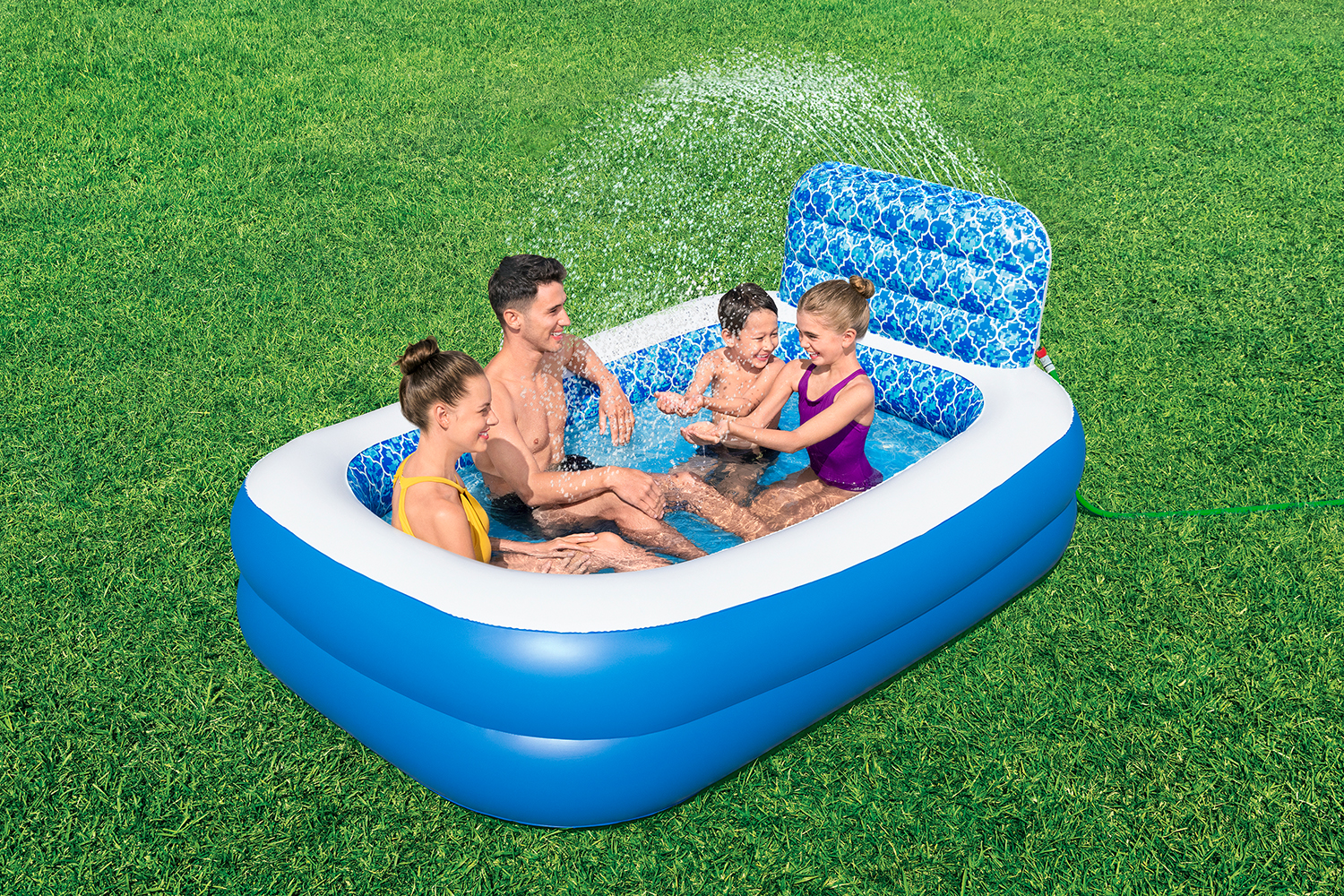 Family Pool Waterfall Oasis™ mit Wassersprinkler 229 x 152 x 96 cm