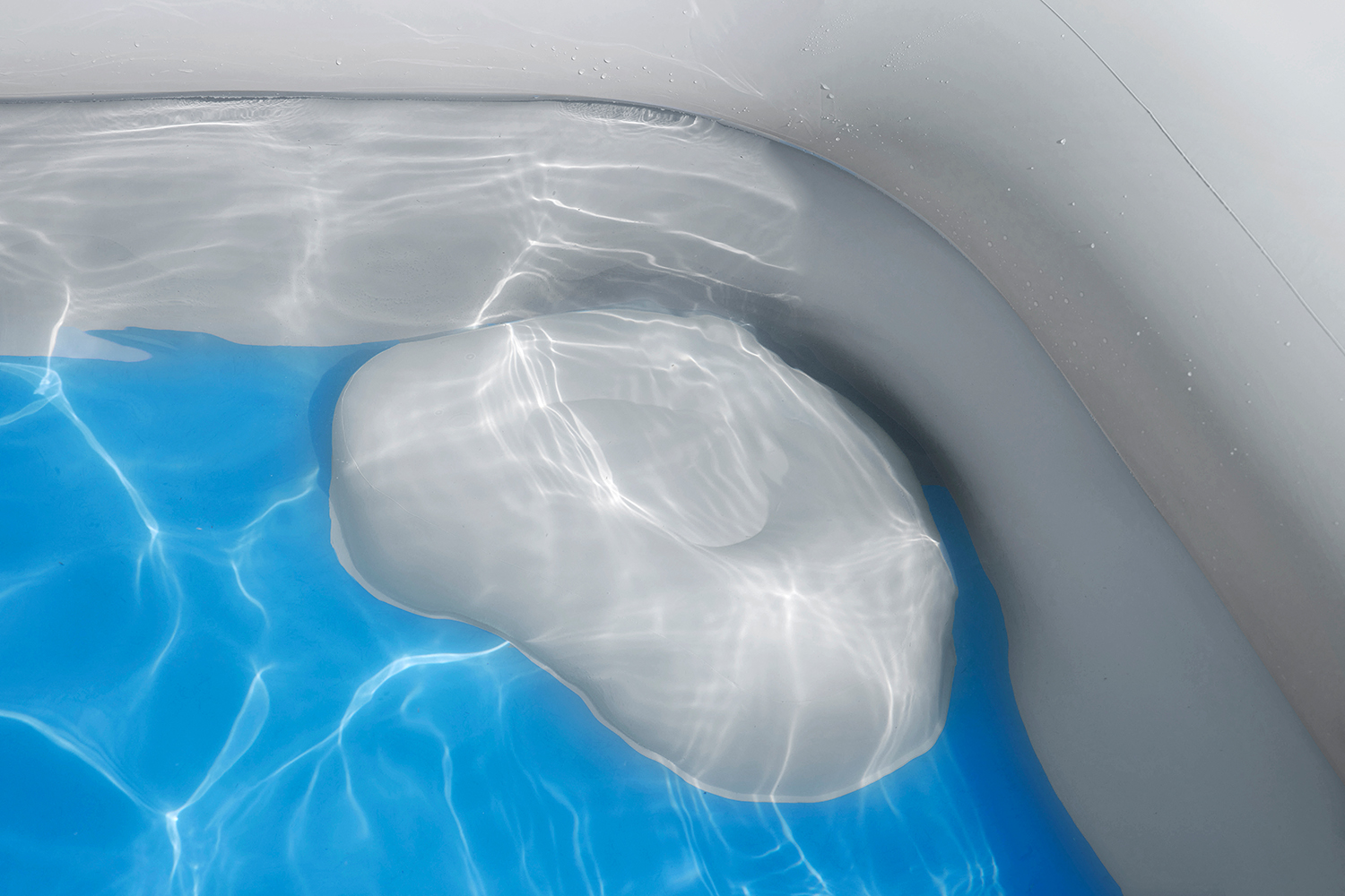 TruPrint™ Family Pool 213 x 206 x 53 cm, Steinwand-Optik (Cremegrau)