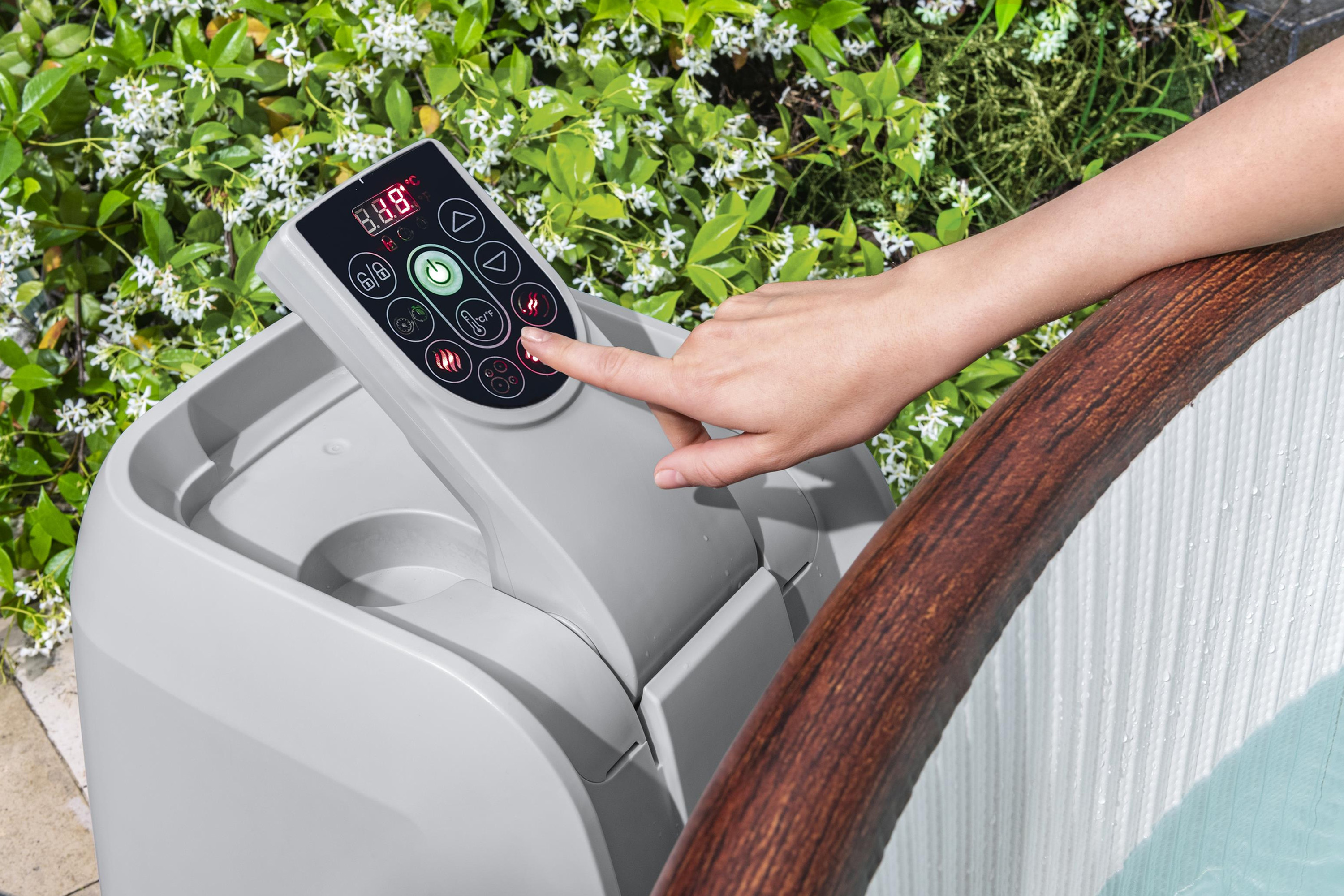LAY-Z-SPA® WLAN Whirlpool Helsinki AirJet Plus™ Ø 180 x 66 cm, rund