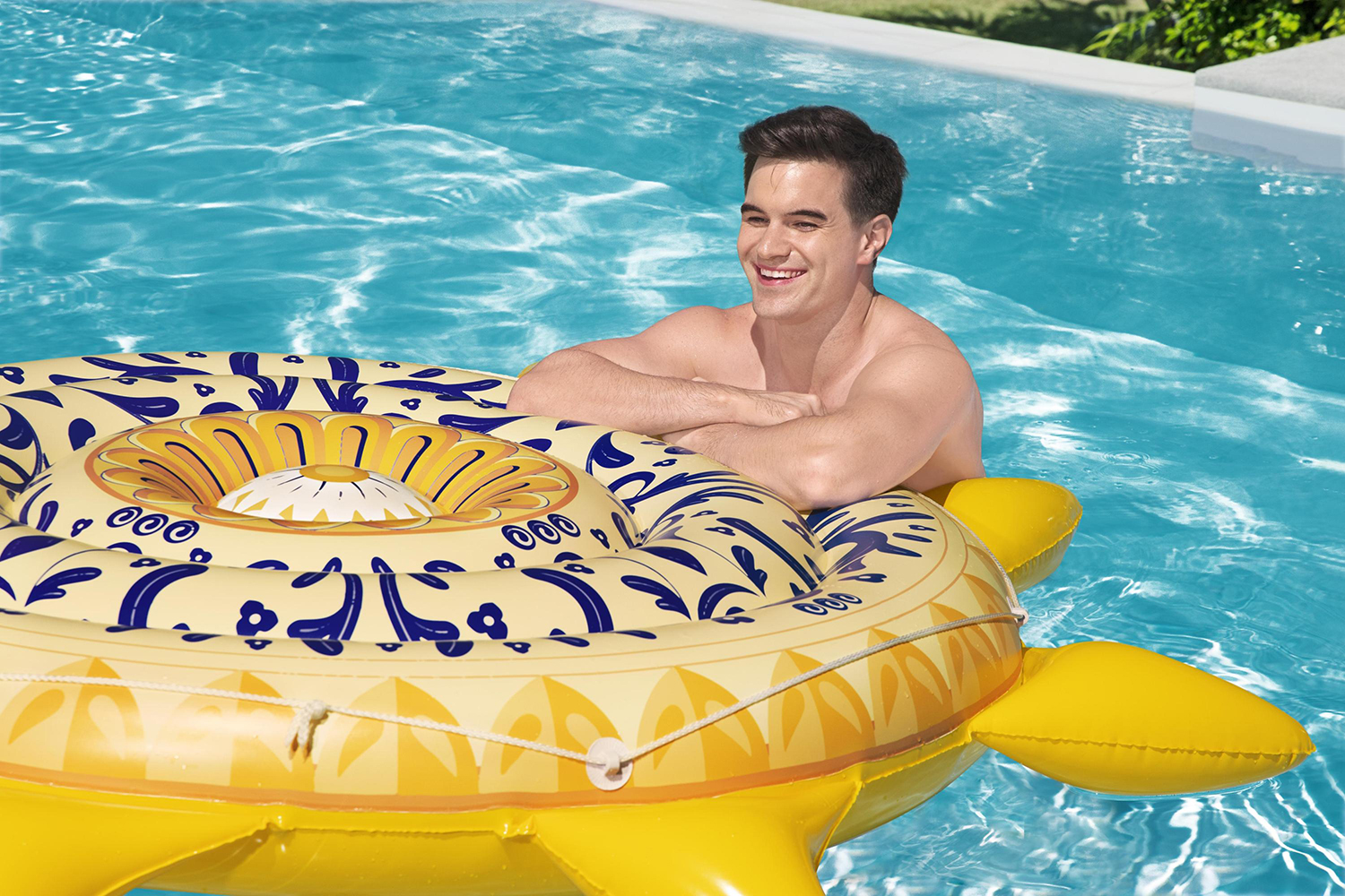 Badeinsel Mediterrane Sonne Ø 226 cm Badeinsel Mediterrane Sonne Ø 226 cm