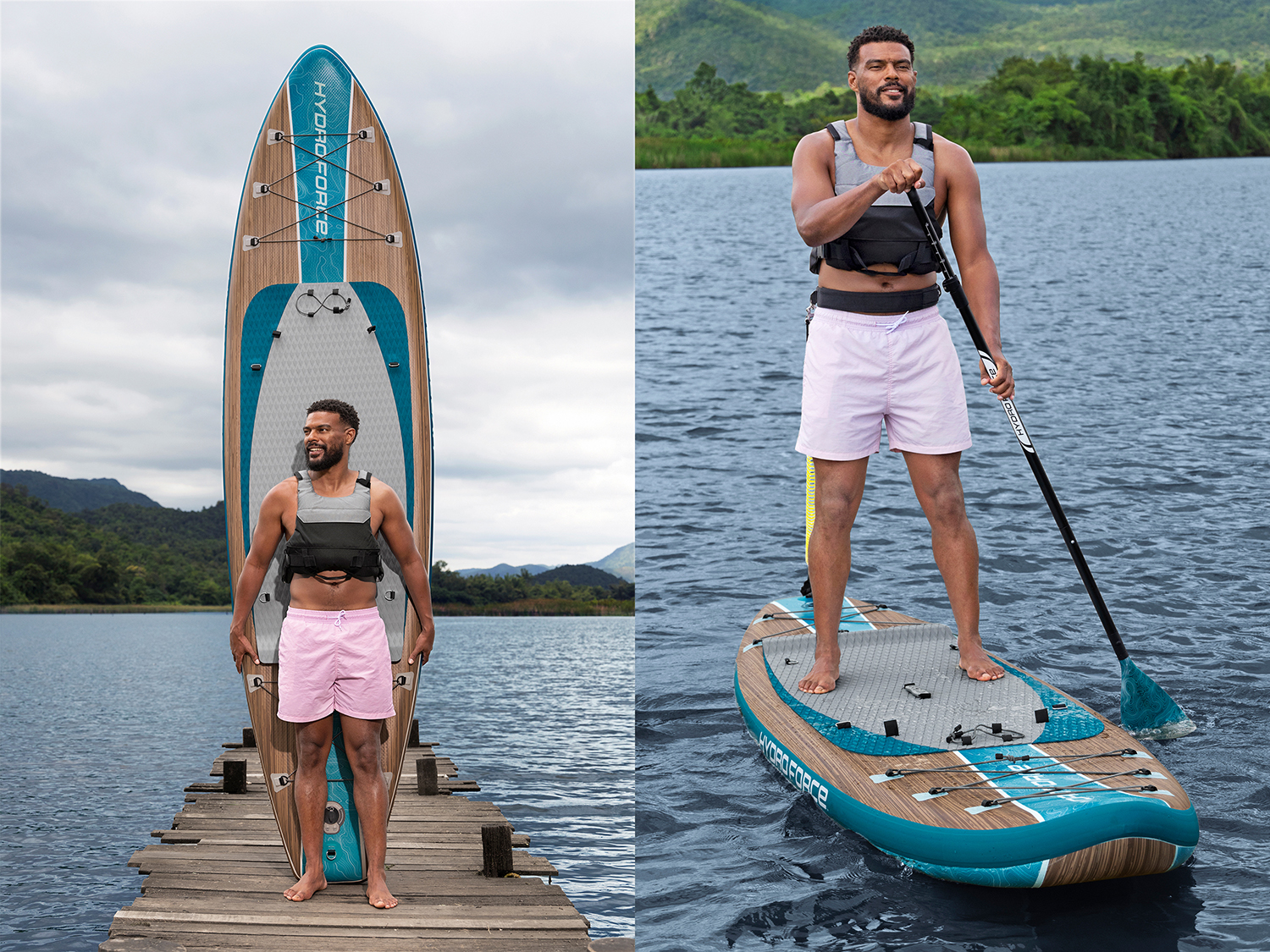 Hydro Force® SUP Allround Board-Set Freesoul Elite™ mit Sitz 335 x 84 x 15 cm