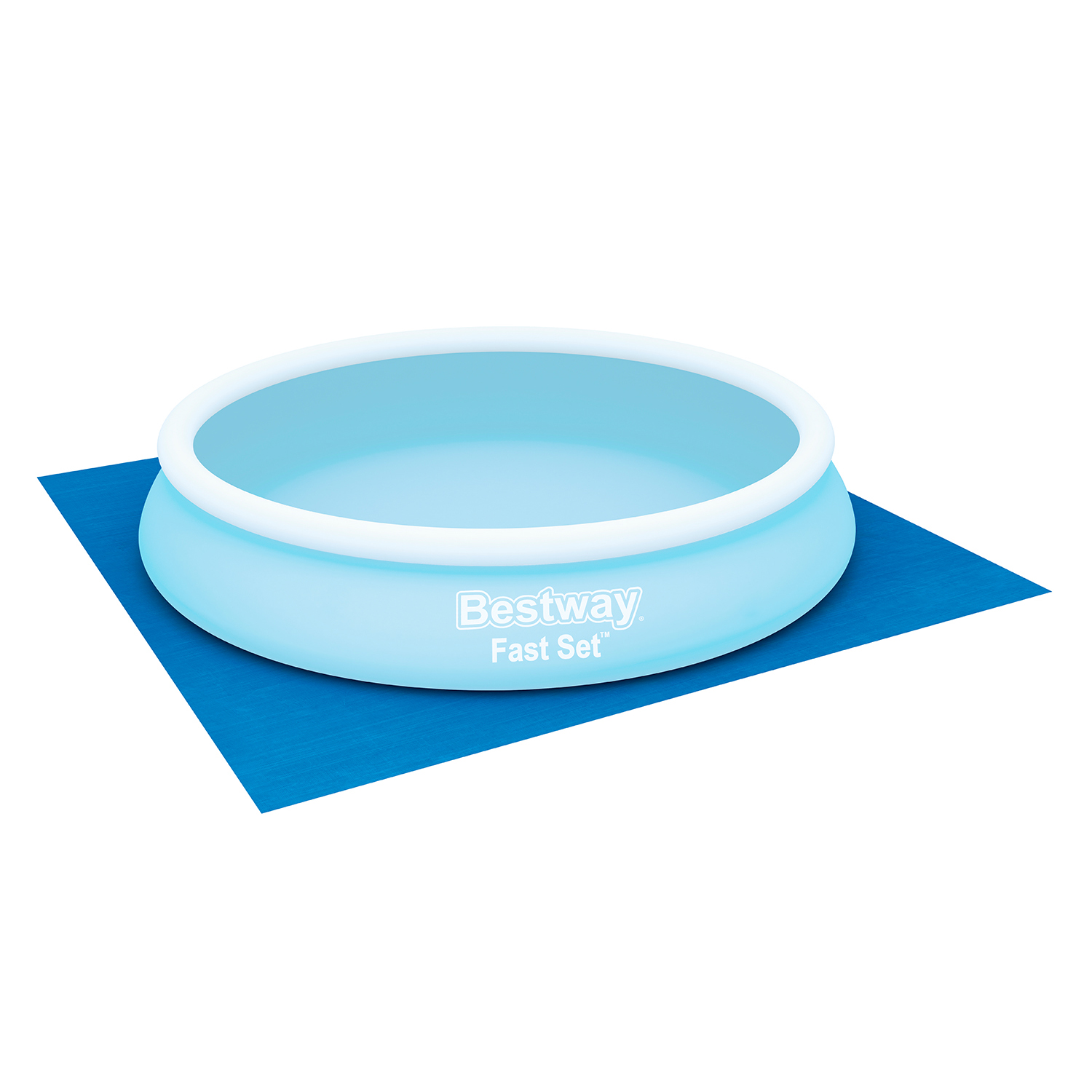 Flowclear™ PE-Bodenplane 396 x 396 cm, blau, quadratisch