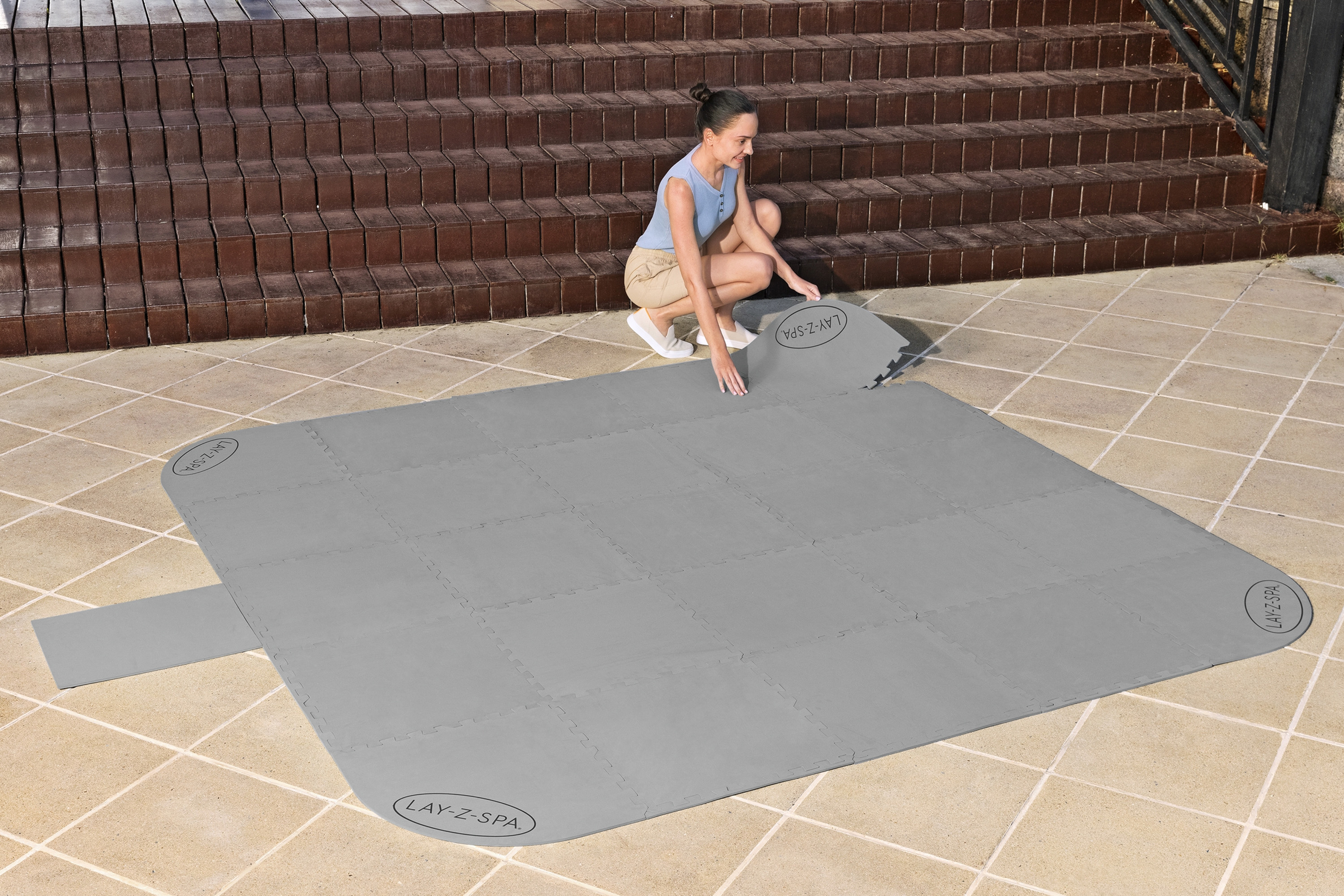 LAY-Z-SPA® Xtras Bodenschutzmatten Set 196 x 196 cm