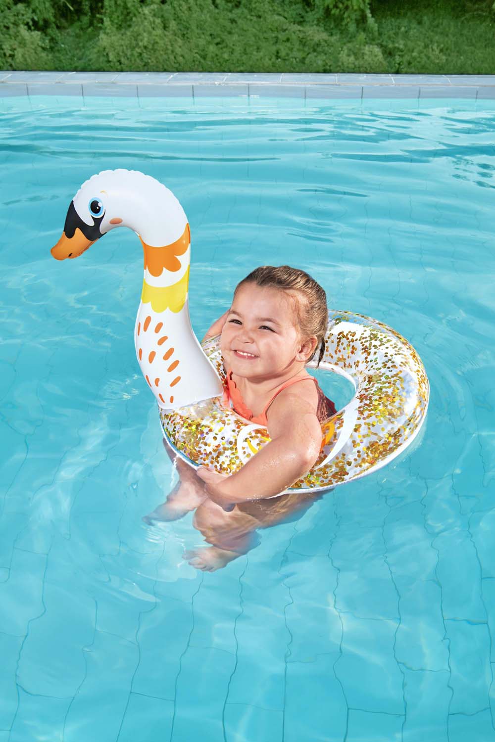 Schwimmring Shimmer 'n Float™ mit Tierkopf, sortiert